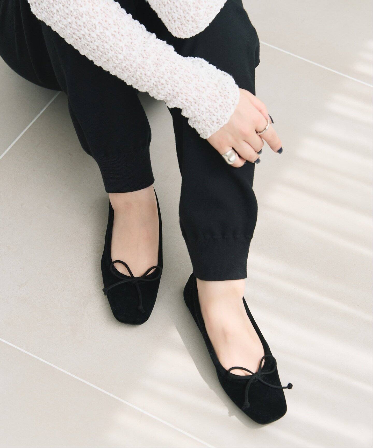 追加4》スクエアベルベットバレエ（バレエシューズ）｜LE TALON（ル