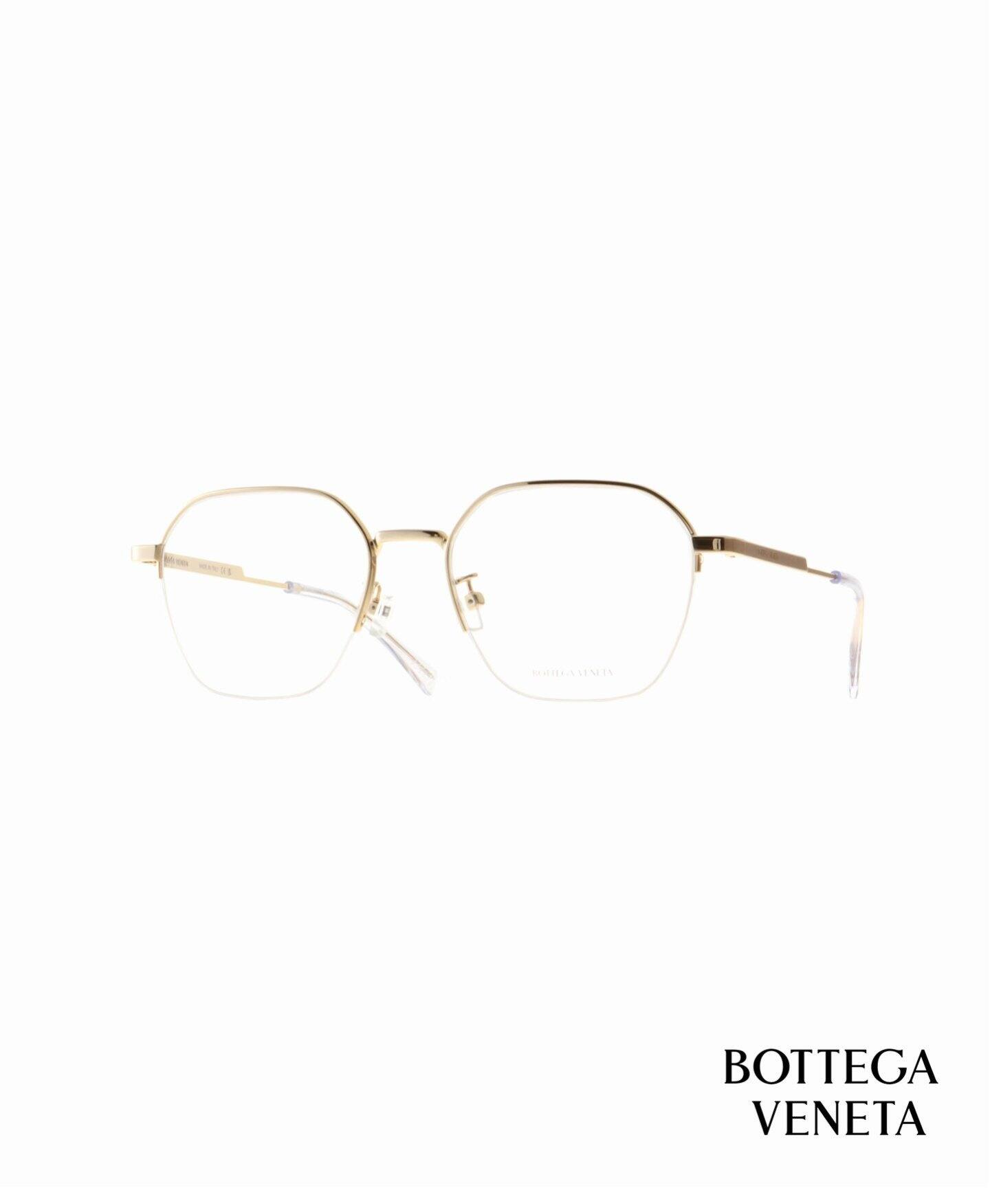 ボッテガヴェネタ 眼鏡 茶色かっ 52□18-145 ゴールド色 BV1111OA 