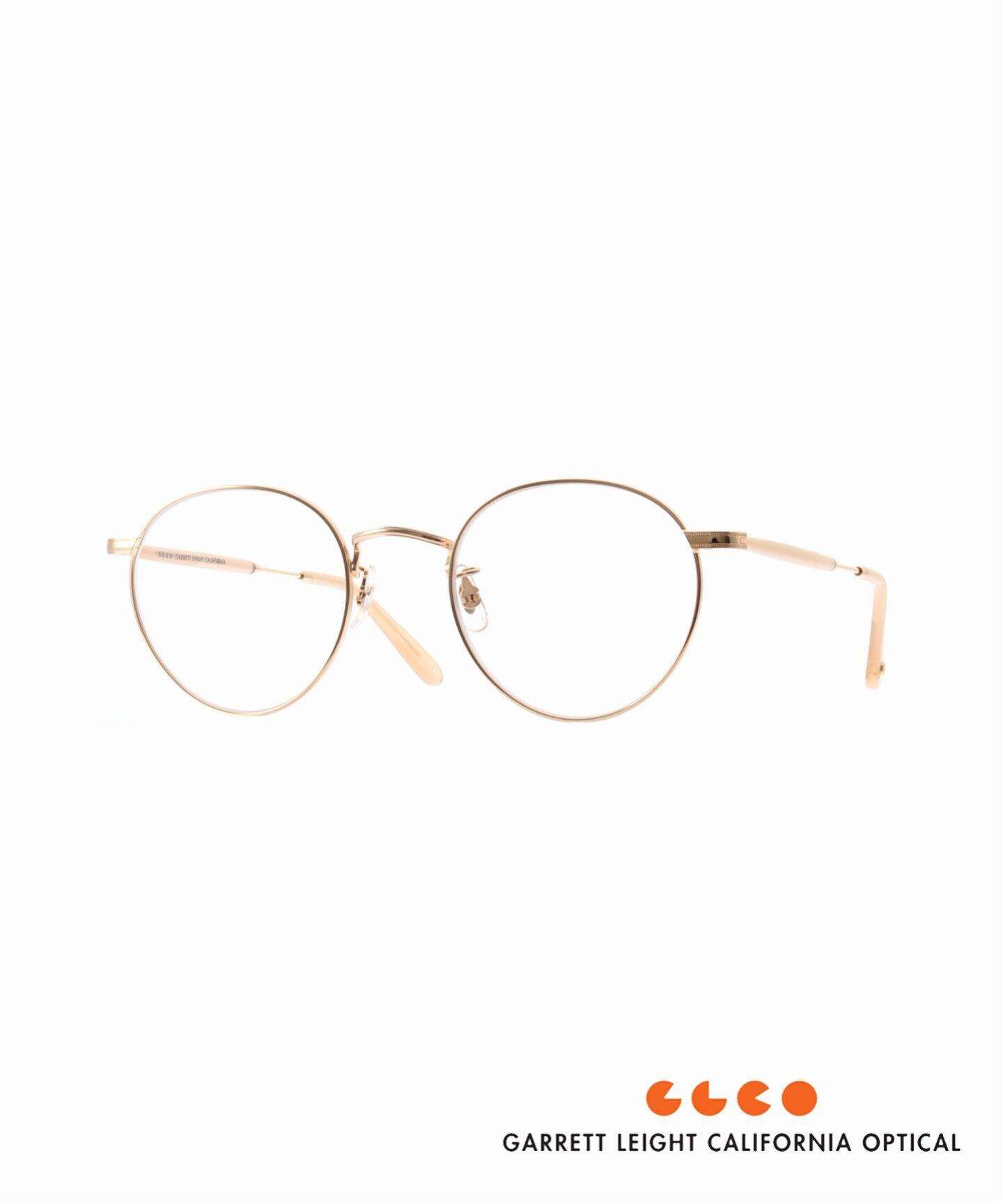 GARRETT LEIGHT/ギャレットライト】WILSON M 49 Gold-Beige Optical  