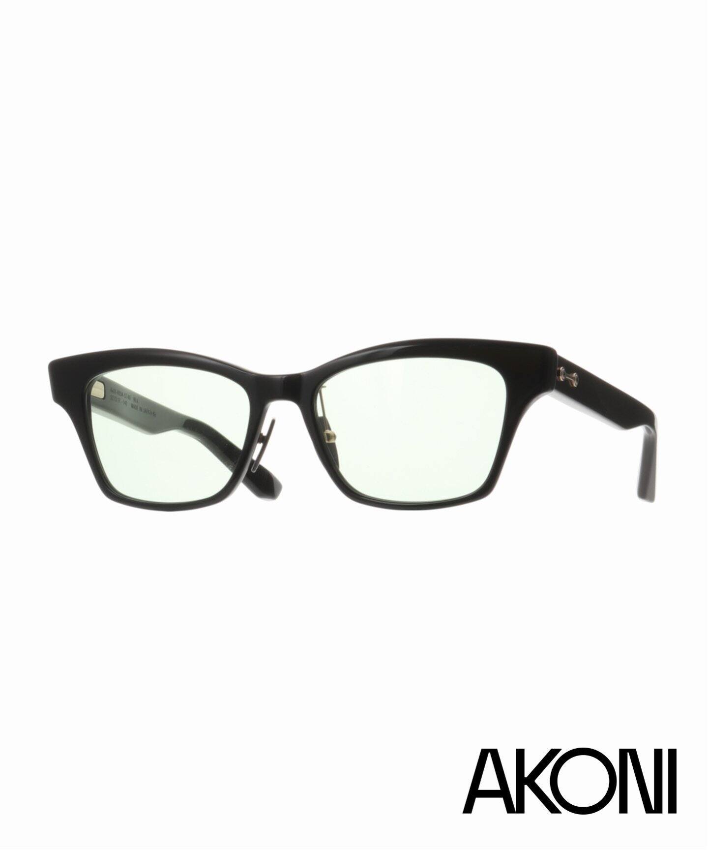 AKONI ブラックフレーム メガネ ケース付き（Akoni® Cosmo - Designer 