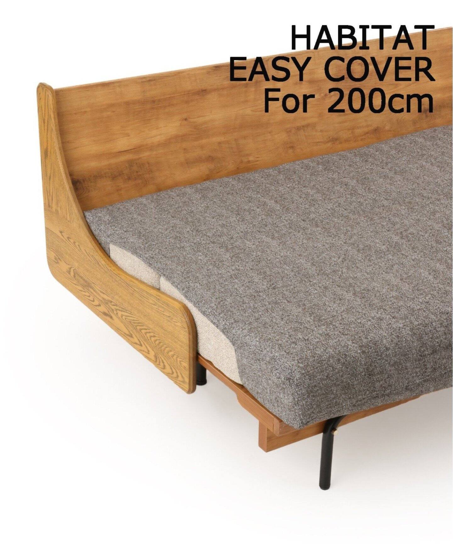 ハビタソファ　ソファベッド　カバー（グレー）JOURNAL STANDARD HABITAT EASY COVER ハビタソファ イージーカバー グレー 200cm