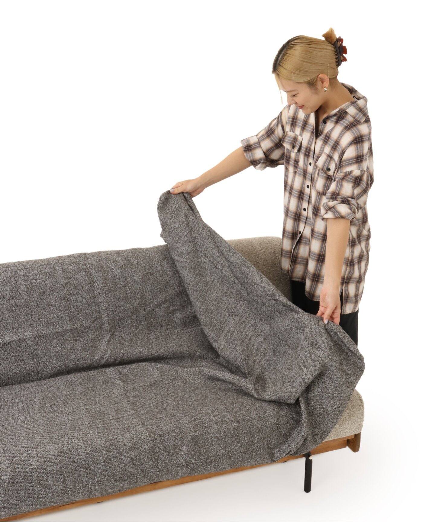 HABITAT EASY COVER 180cm (GY) ハビタソファ イージーカバー グレー 