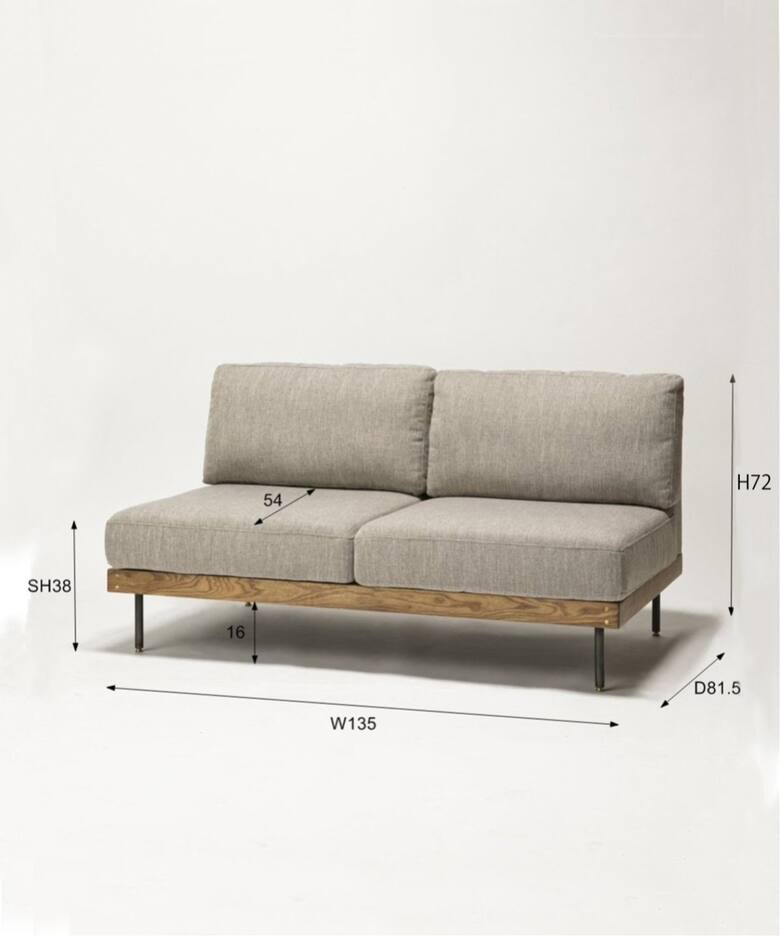 大型商品》LILLE SOFA 2シーター リルソファ ベージュ 2nd（ソファ 
