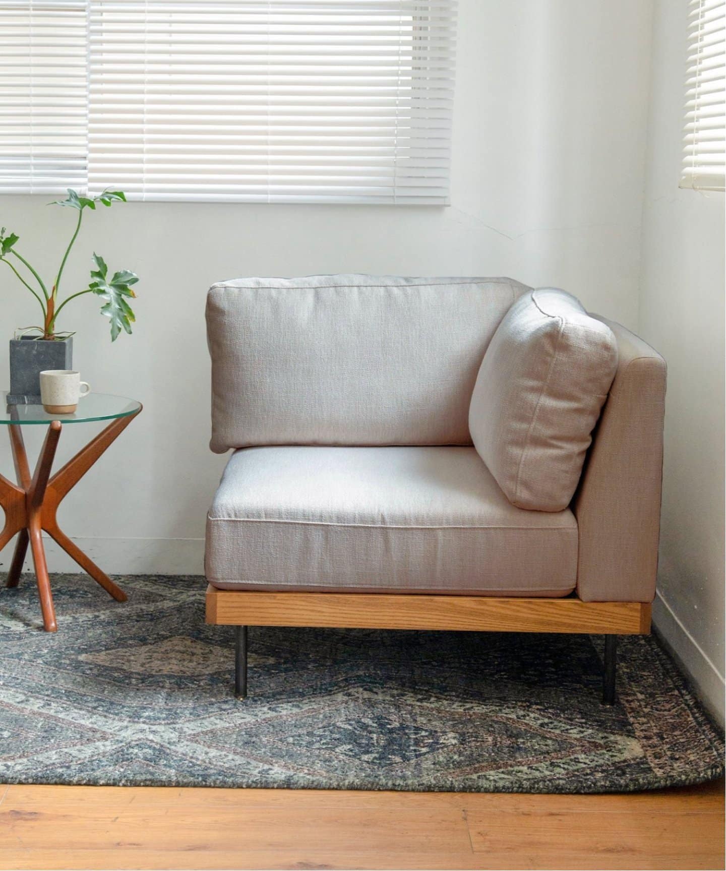 大型商品》LILLE CORNER SOFA BE リル コーナー ソファ ベージュ