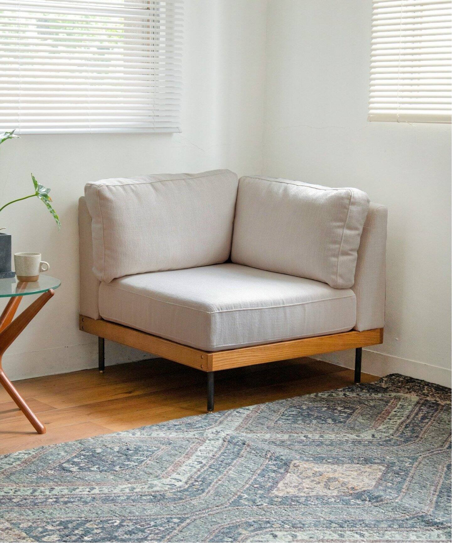 大型商品》LILLE CORNER SOFA BE リル コーナー ソファ ベージュ