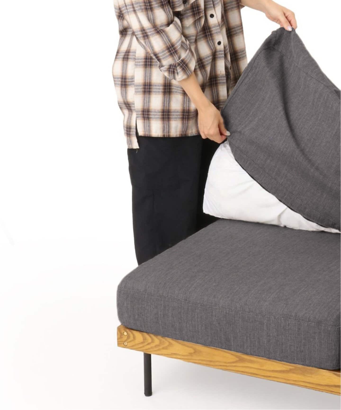 大型商品》LILLE CORNER SOFA リル コーナー ソファ グレー 2ND