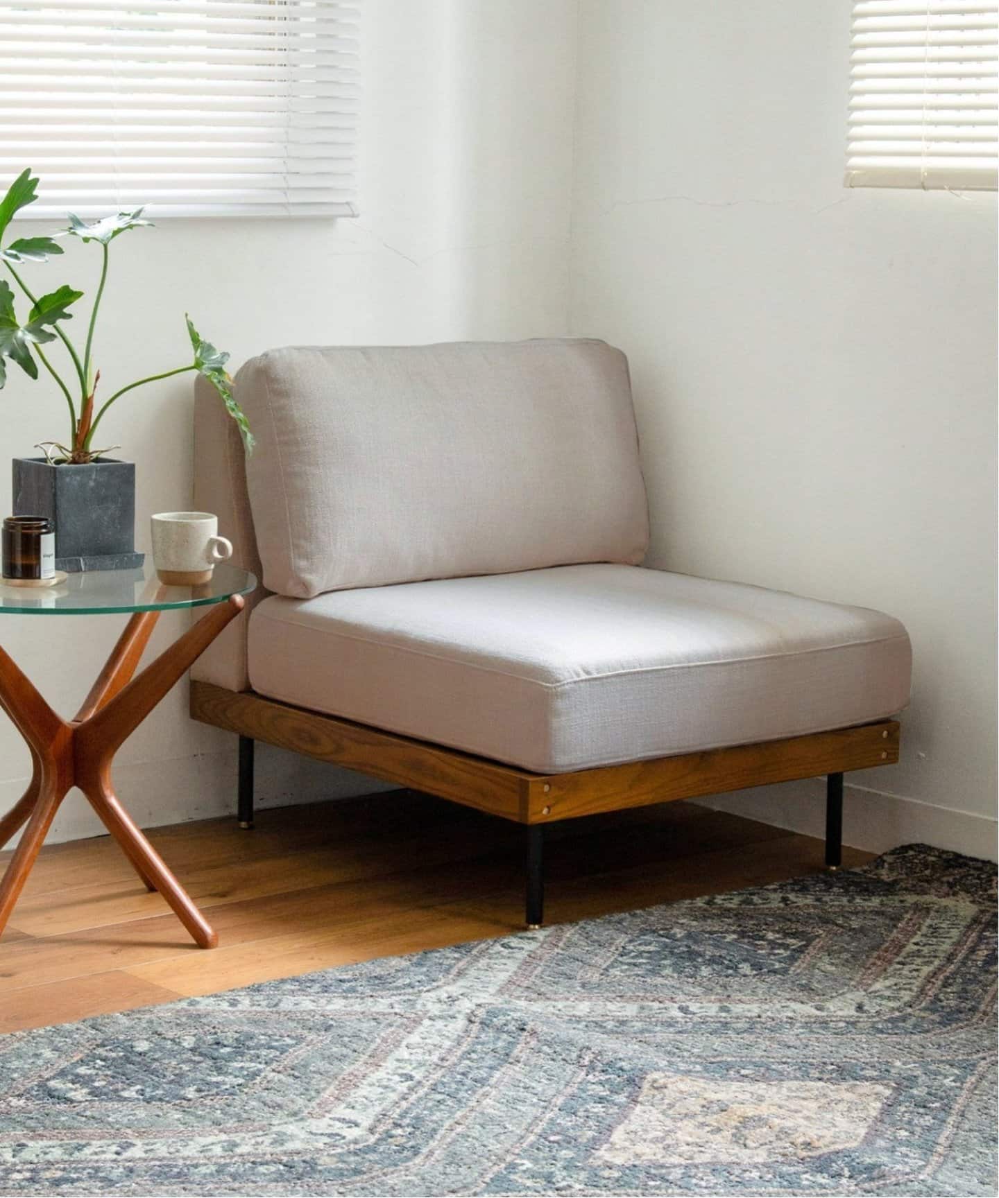 大型商品》LILLE SOFA リルソファ 1シーター ベージュ2nd（ソファ