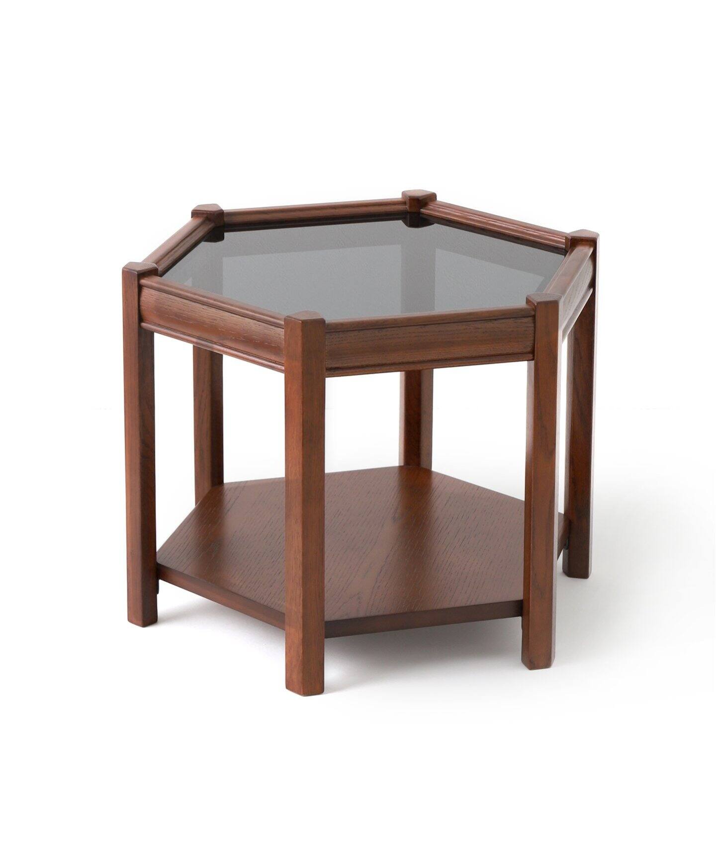 BROOKS HEXAGON TABLE ブラックガラス ブルックスヘキサゴン（テーブル 