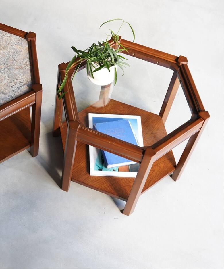 BROOKS HEXAGON TABLE ガラス ブルックスヘキサゴンテーブル（テーブル 