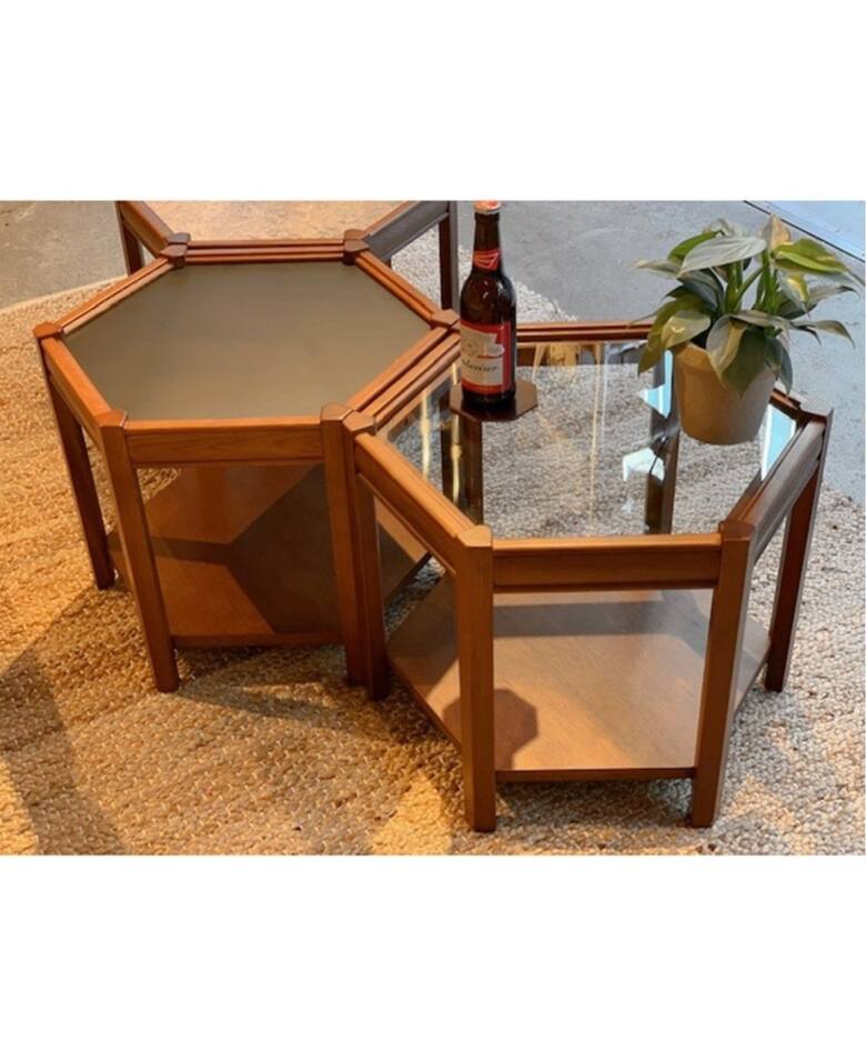 BROOKS HEXAGON TABLE ガラス ブルックスヘキサゴンテーブル（テーブル 