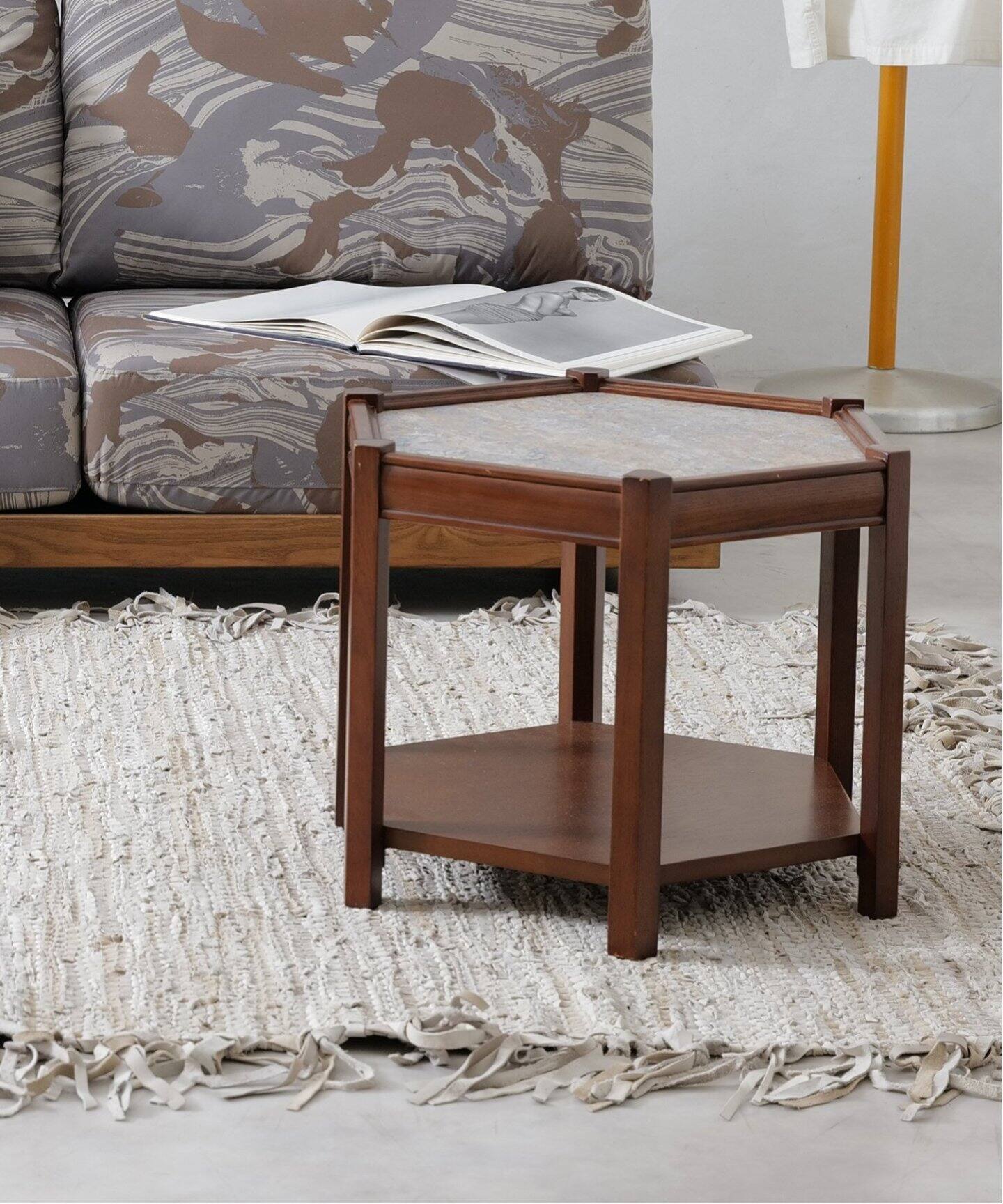 予約》BROOKS HEXAGON TABLE_lino(GRY) ブルックスヘキサゴンテーブル 