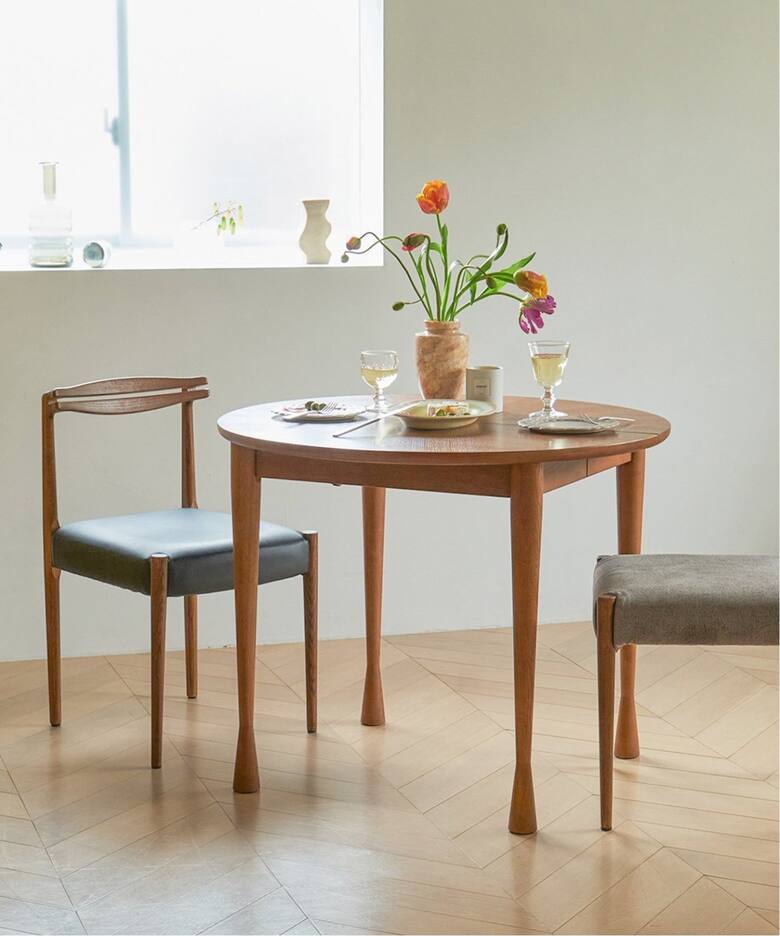 大型商品》AROS ROUND TABLE brown アロス ラウンド テーブル ブラウン 