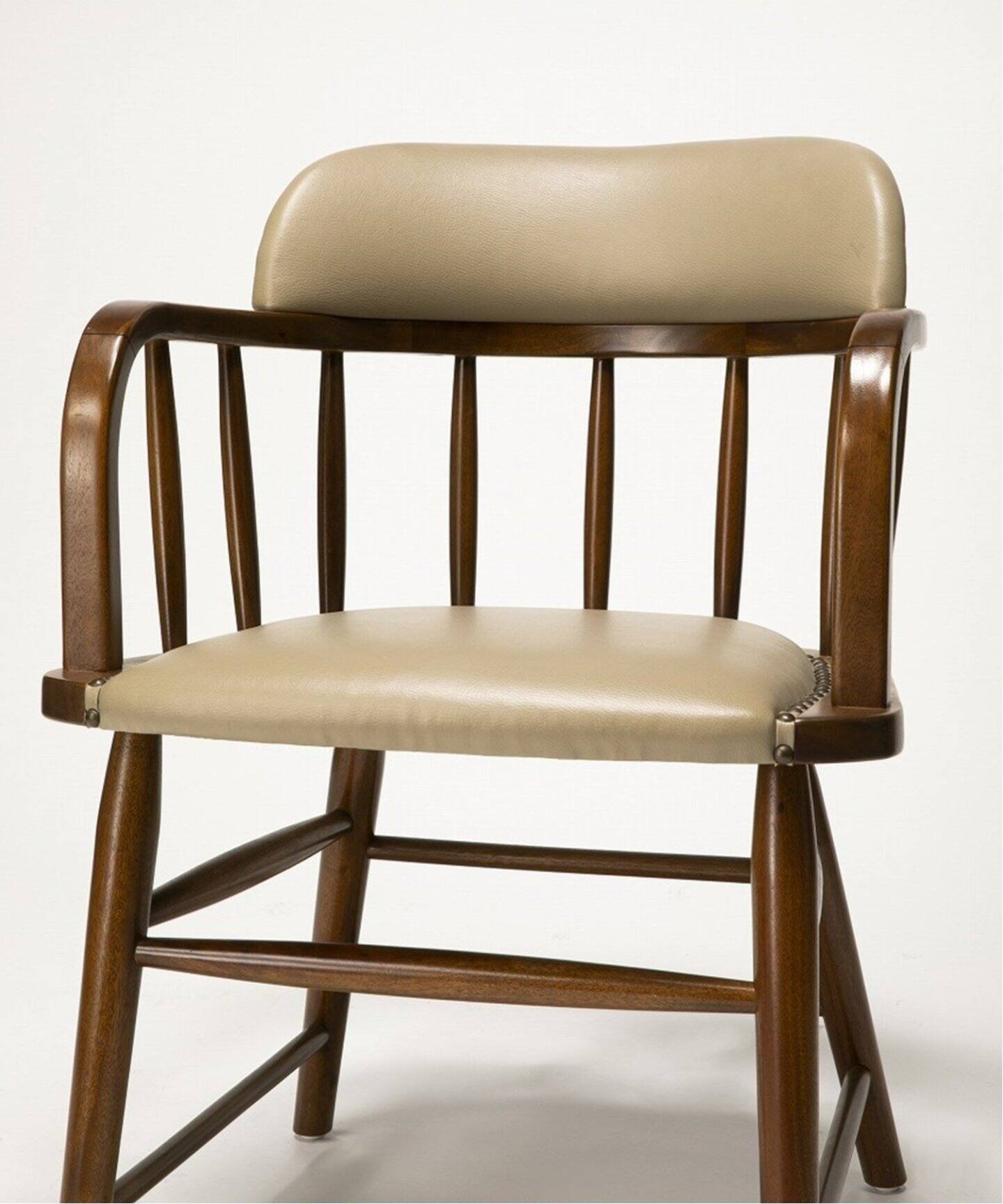 アクメファニチャー オークス アームチェア マホガニー材 PVCレザー ブラック ACME Furniture OAKS ARM CHAIR / アクメファニチャー オークス