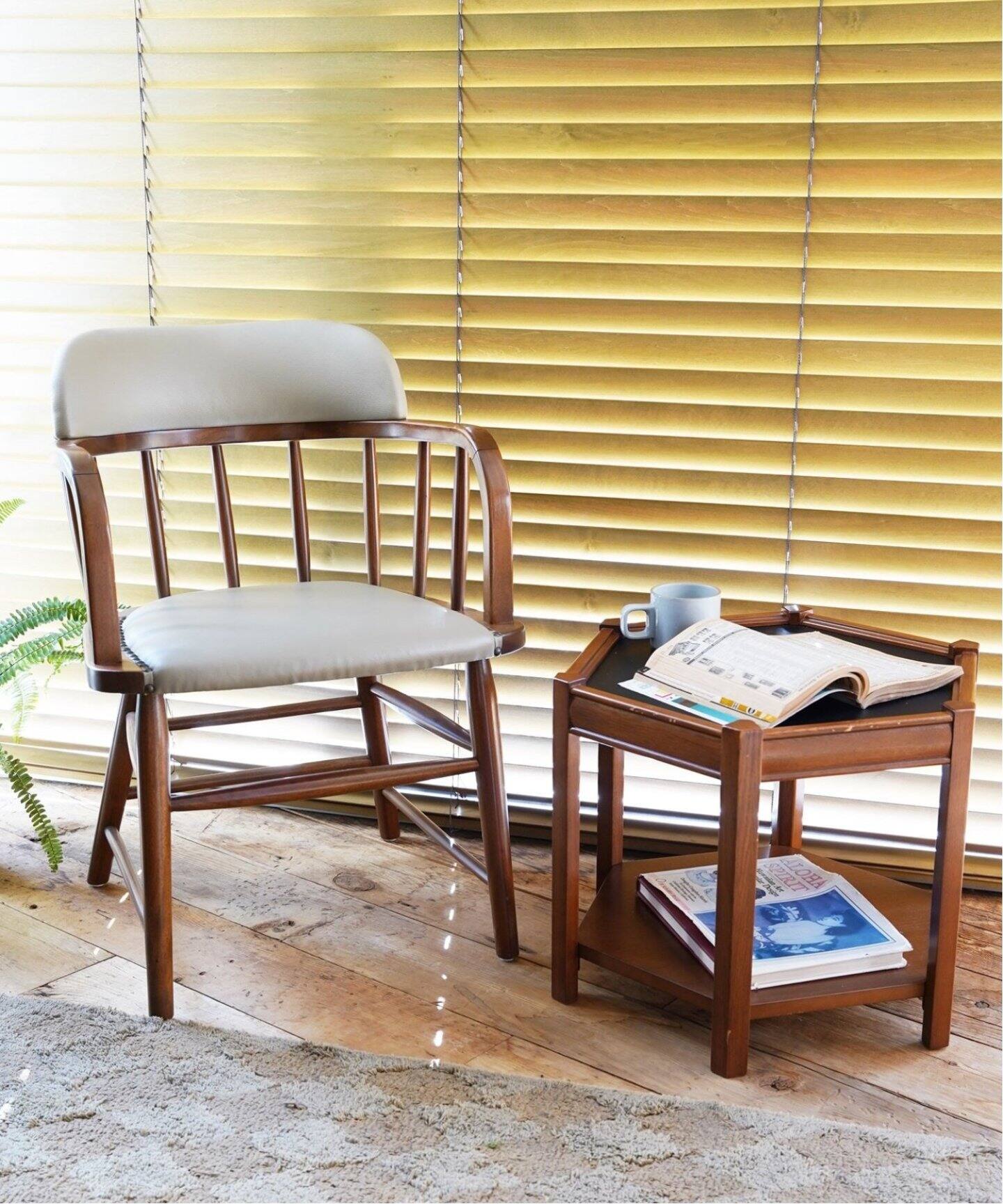 美品ACME Furniture OAKS ARM CHAIR ベージュレザー ACME Furniture アクメファニチャー OAKS ARM CHAIR_PVC