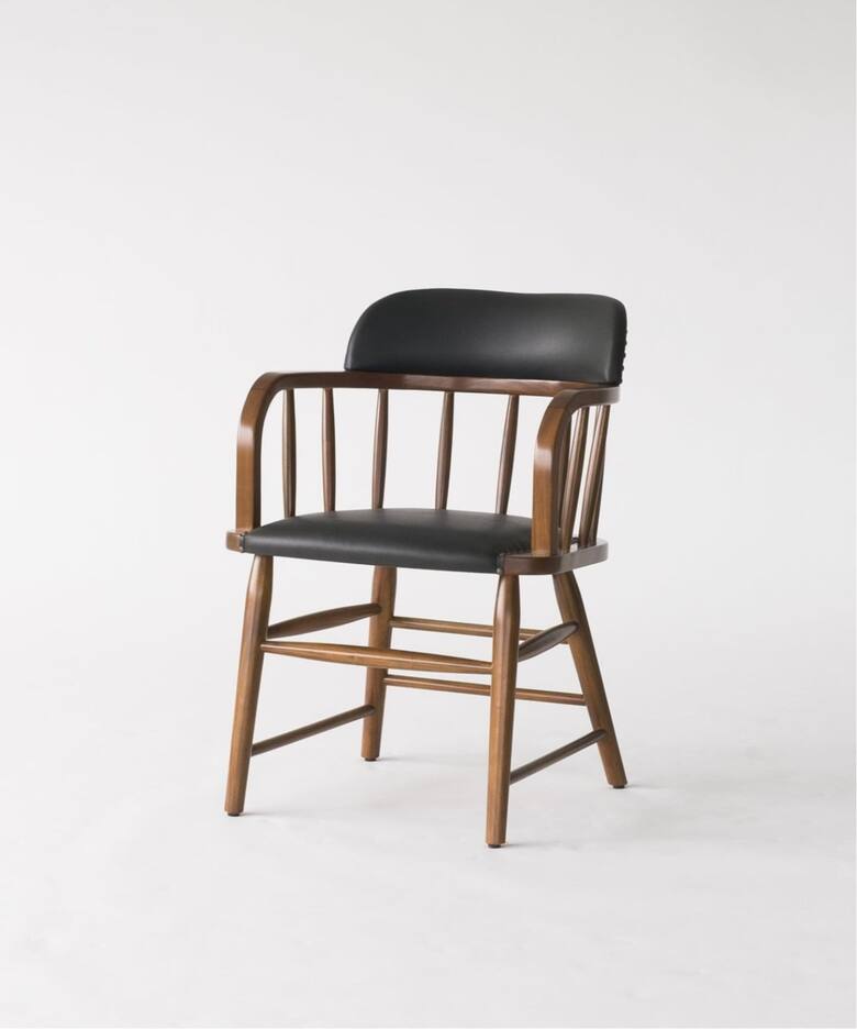 大型商品》OAKS ARM CHAIR_PVC BK オークスアームチェア（チェア 