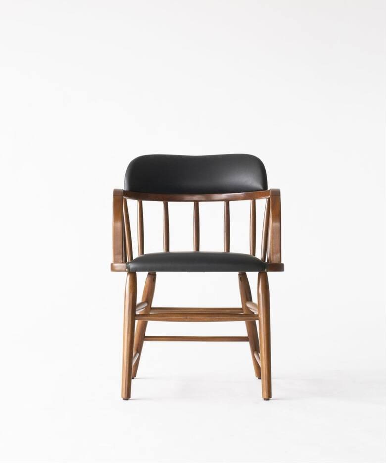 大型商品》OAKS ARM CHAIR_PVC BK オークスアームチェア（チェア 