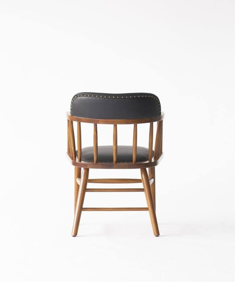 大型商品》OAKS ARM CHAIR_PVC BK オークスアームチェア（チェア 