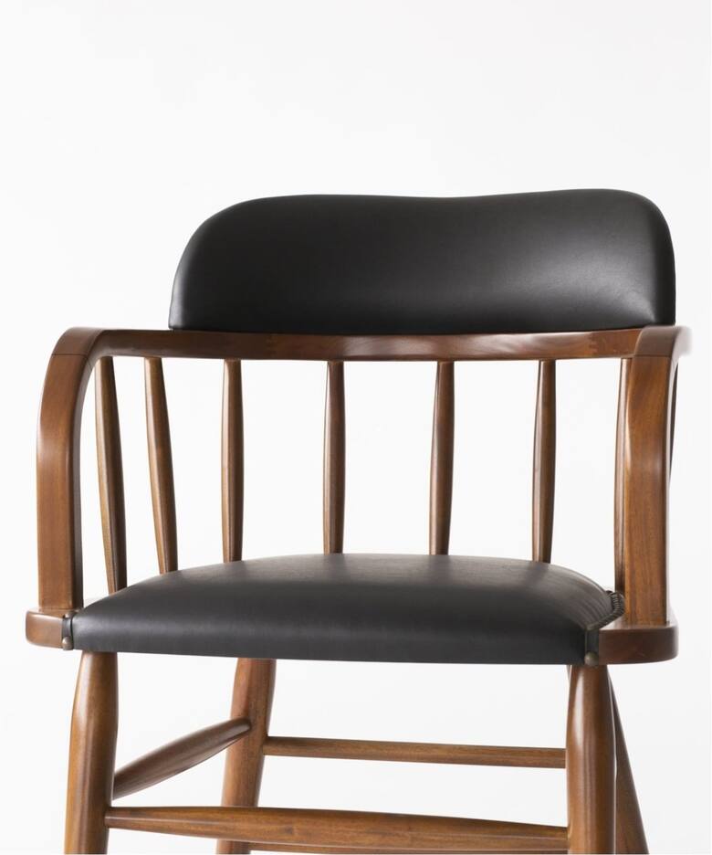 大型商品》OAKS ARM CHAIR_PVC BK オークスアームチェア（チェア 