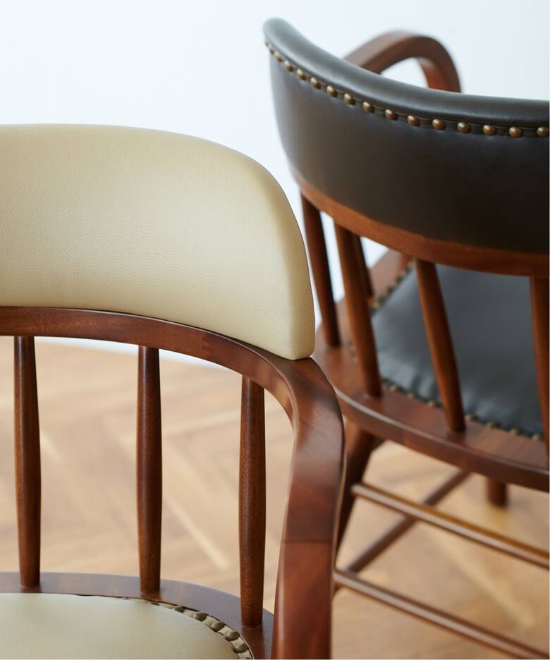 予約》《大型商品》OAKS ARM CHAIR_PVC BK オークスアームチェア 