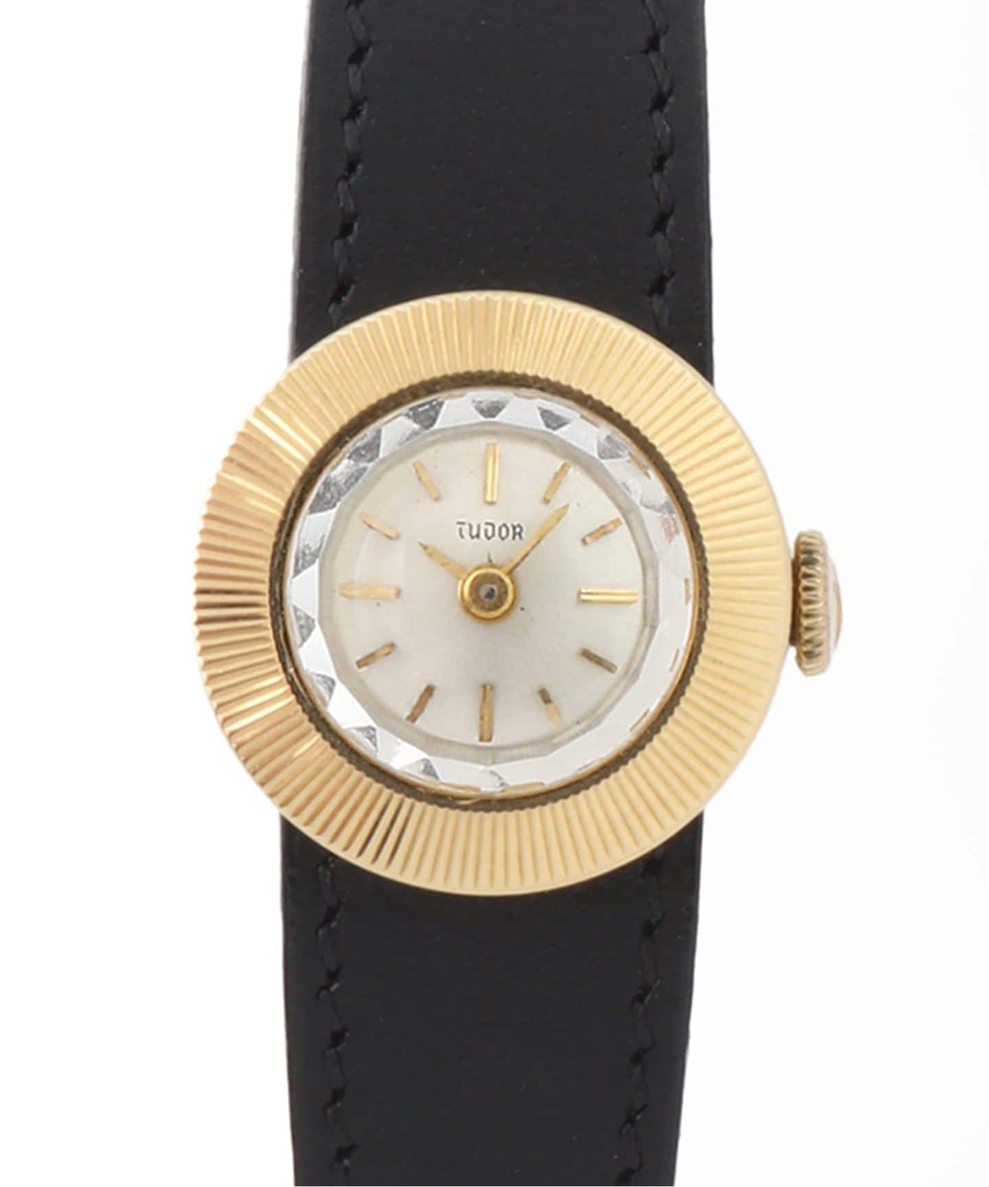 TUDOR Chameleon Type / Milled edge Cut glass 18K YG（ヴィンテージ