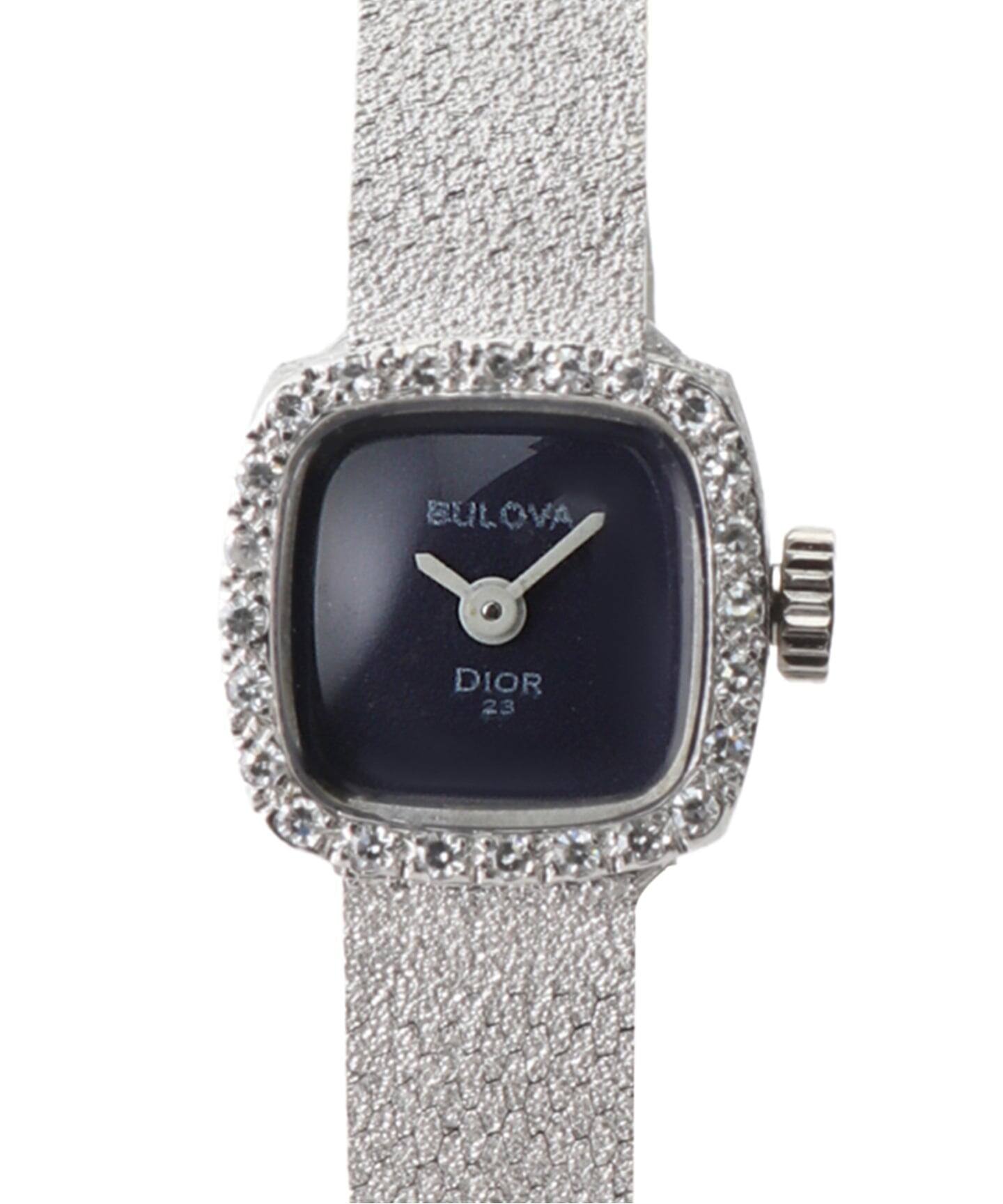 Dior BULOVA Square / Integrated 14K WG Diamond（ヴィンテージ 