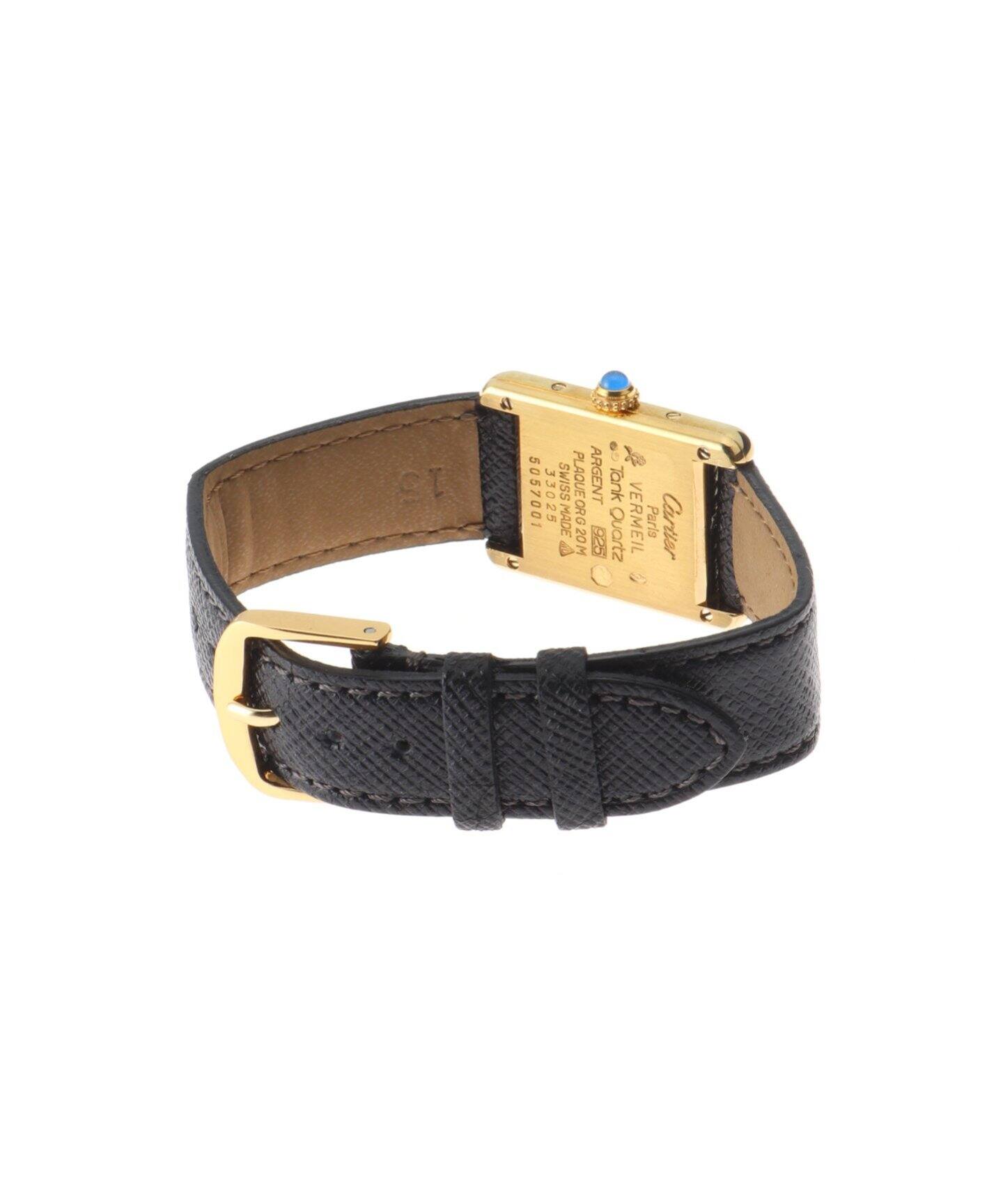 must de Cartier Tank SM Ivory roman Black（ヴィンテージ