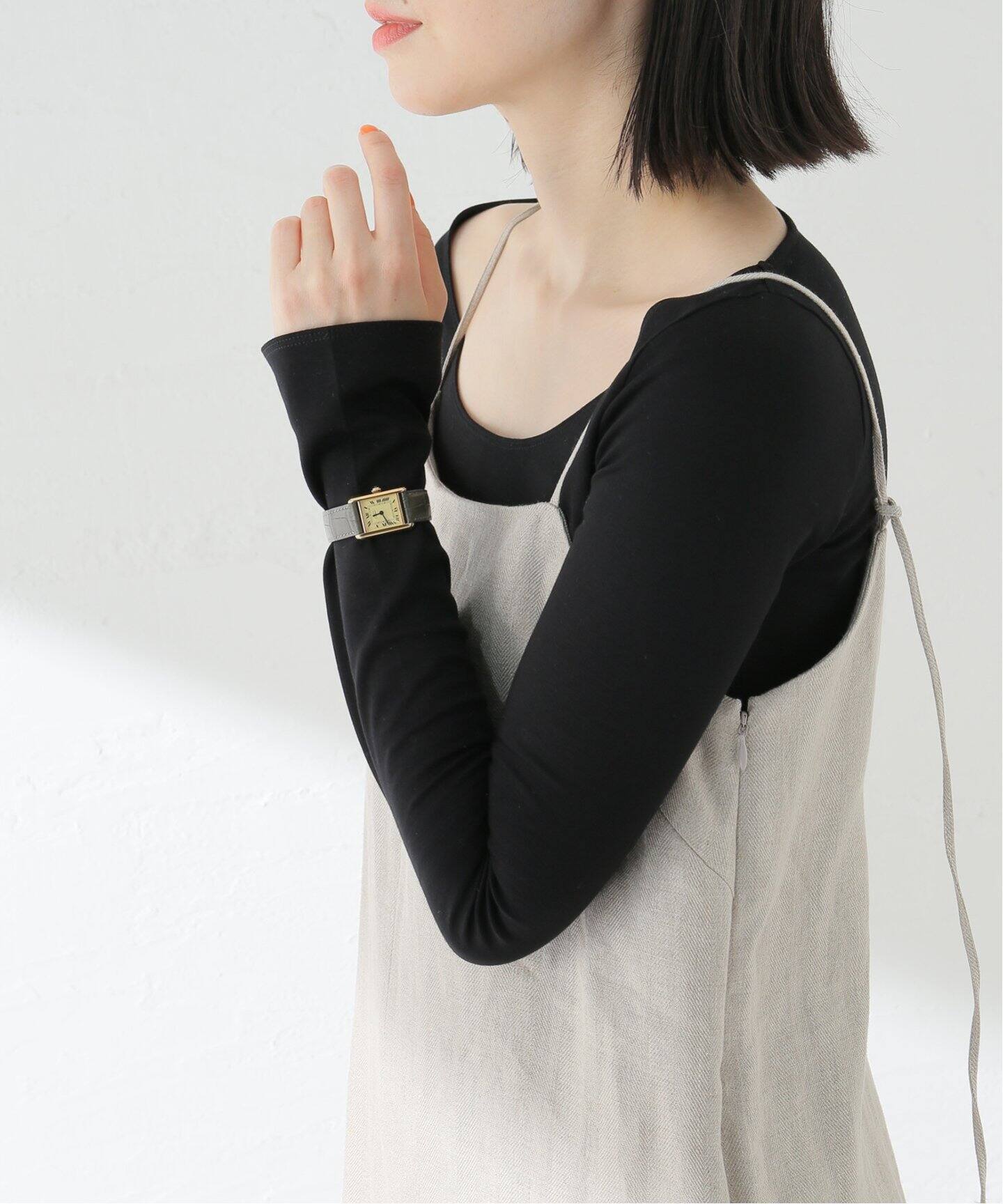 must de Cartier Tank SM Ivory roman Gray（ヴィンテージ