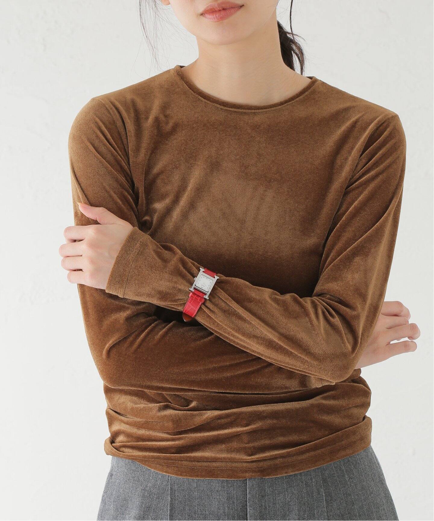HERMES オールド　エルメス　稼働品 HERMES / エルメス】H Watch white shell diamond（ヴィンテージ