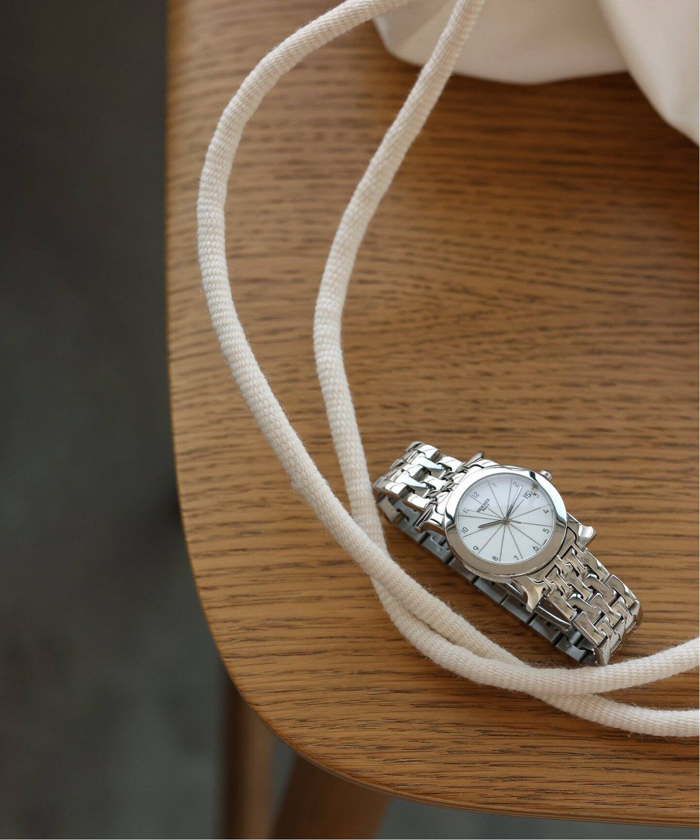 エルメス　ヴィンテージ　シルバー Hモチーフ　7号 HERMES / エルメス】H Watch Ronde / Bracelet（ヴィンテージ