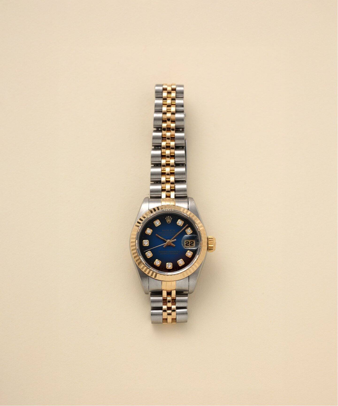 ROLEX Oyster Datejust 10point Blue gradation Combination