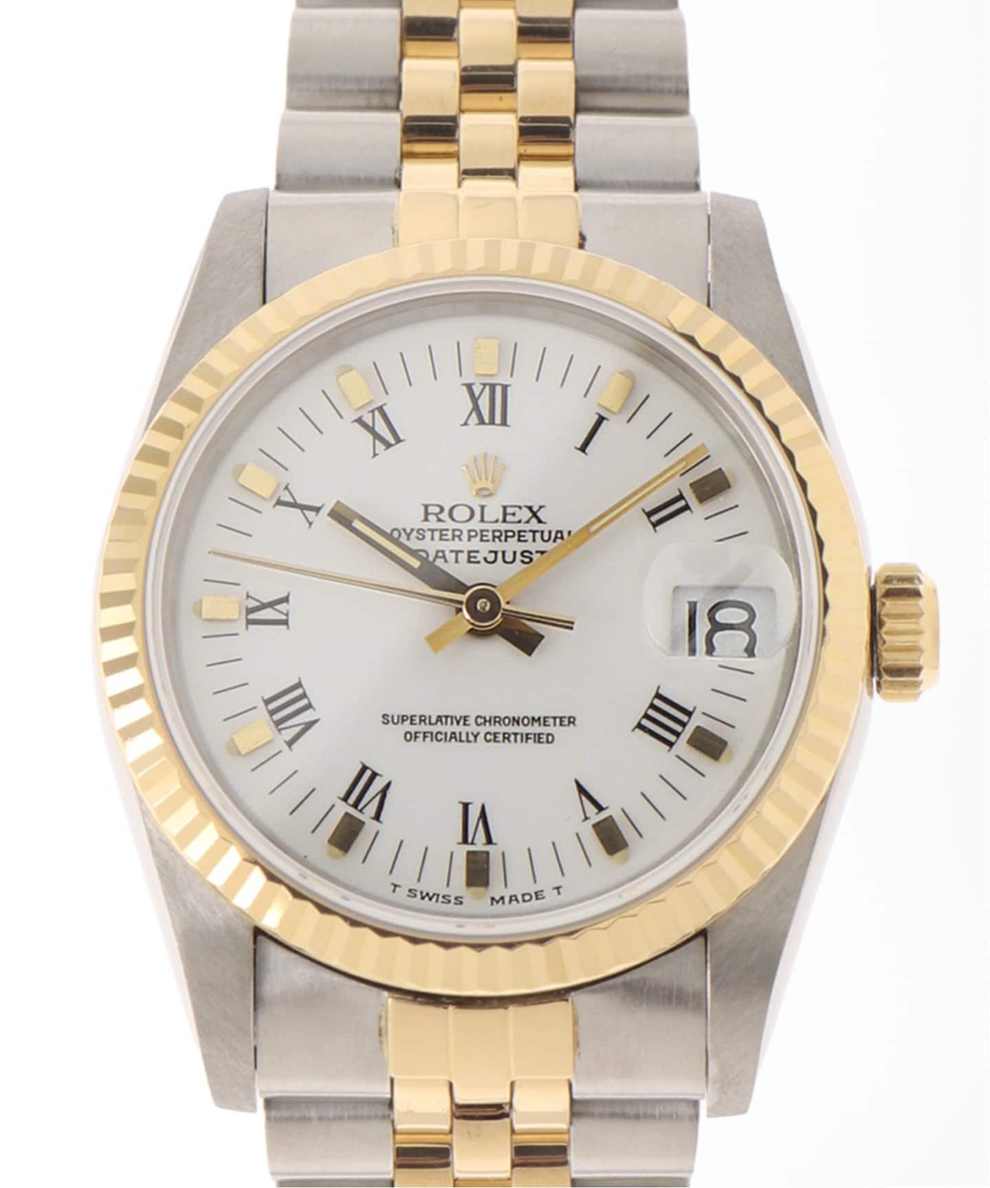 ROLEX Oyster Datejust White roman Combination / Boys（ヴィンテージ