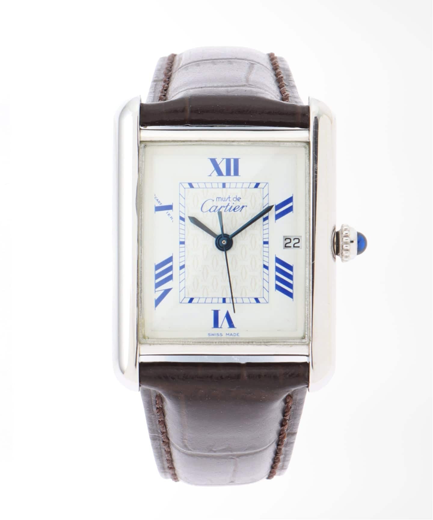 hirob購入 mastdecartier tank カルティエ シルバー Cartier / カルティエ】must de Cartier Tank XL Date arabic / Silver