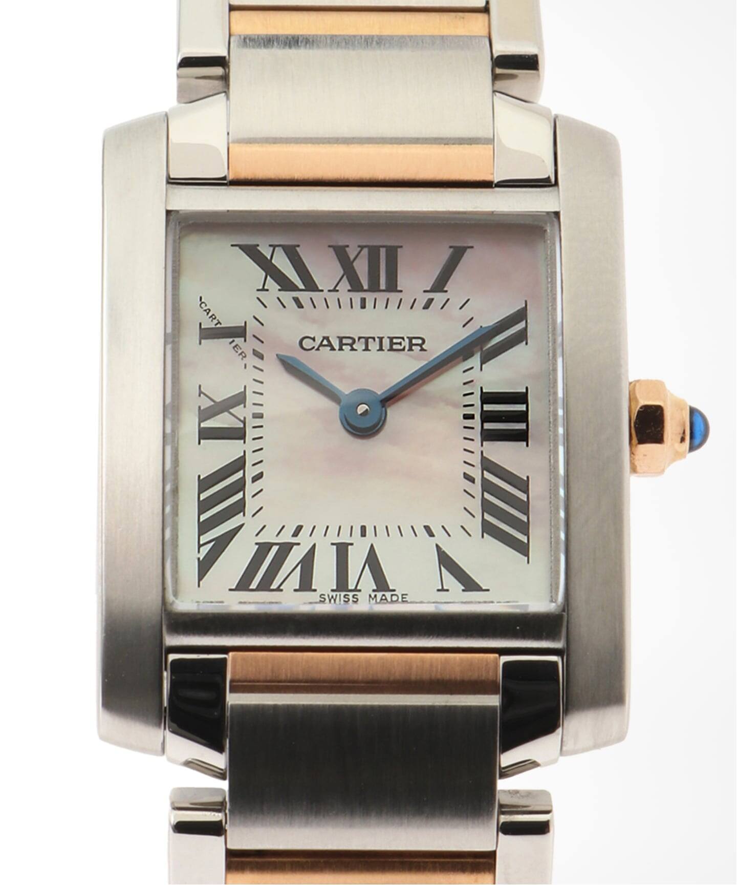 moriさま専用カルティエCartier リュバンピンクシェルムーブメント交換済 Cartier Ruban Pink shell dial（ヴィンテージ）｜HIROB（ヒロブ）の