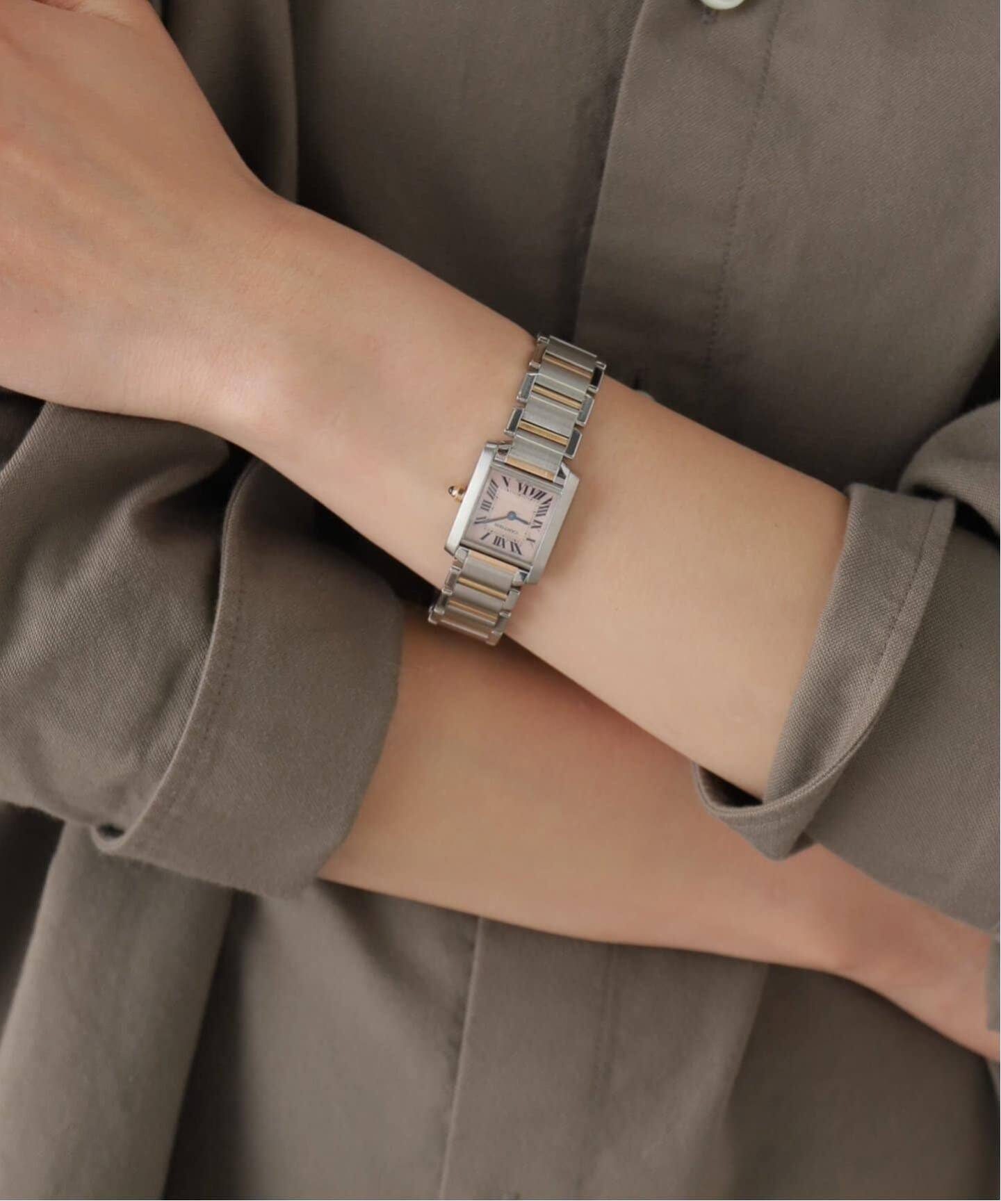 Cartier Tank Francaise SM Pink shell combination（ヴィンテージ