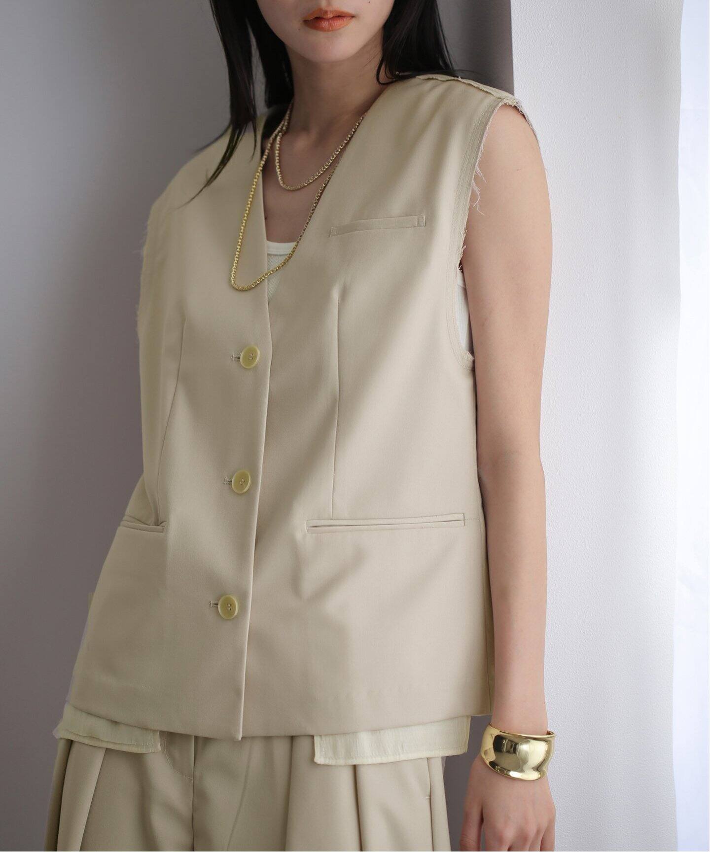 anuke Cutoff Twill Vest 242002（ジレ）｜BOICE FROM BAYCREW