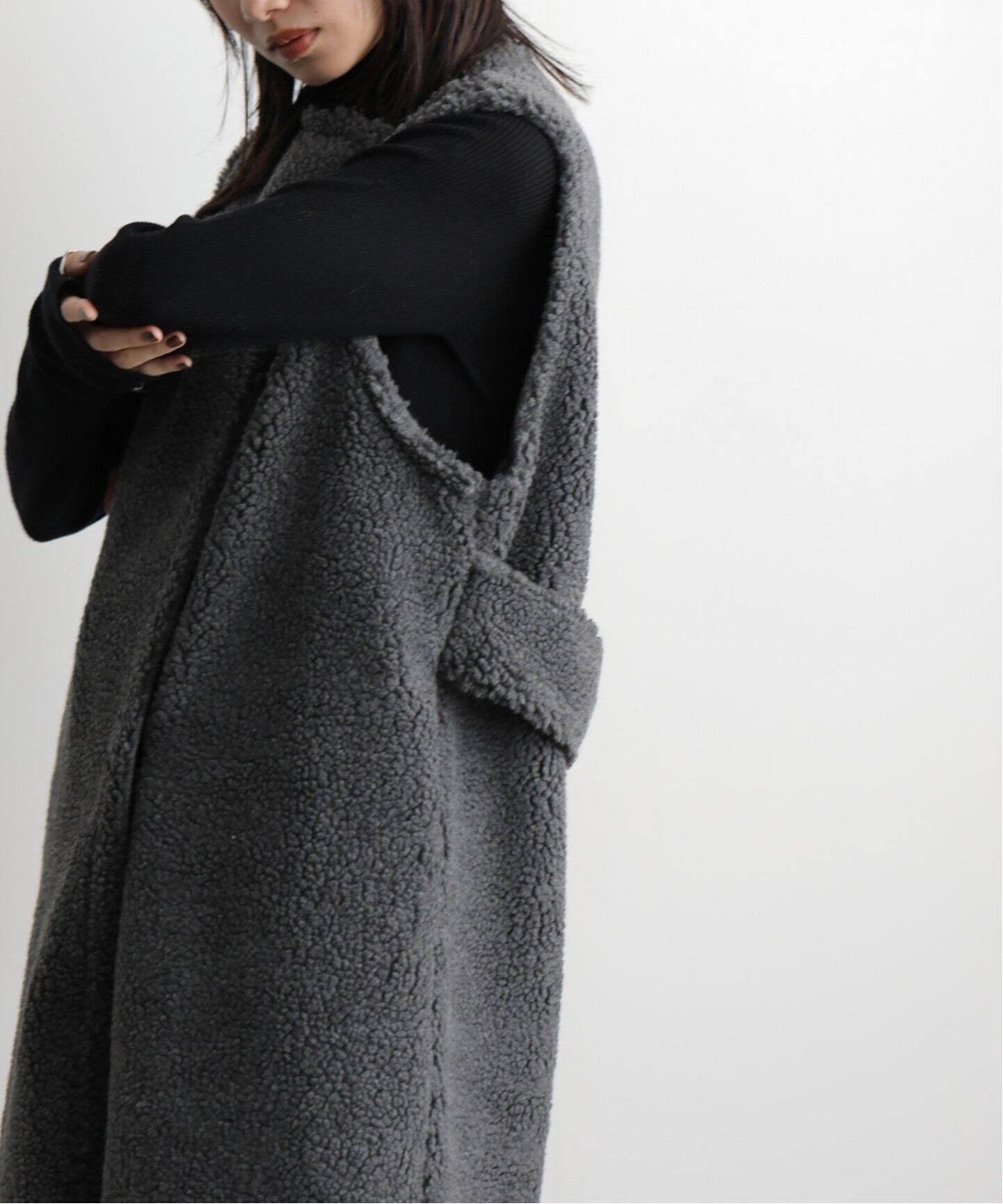 ADAWAS BOA LONG GILET ADWS-401-44（ボア・フリース）｜BOICE FROM  