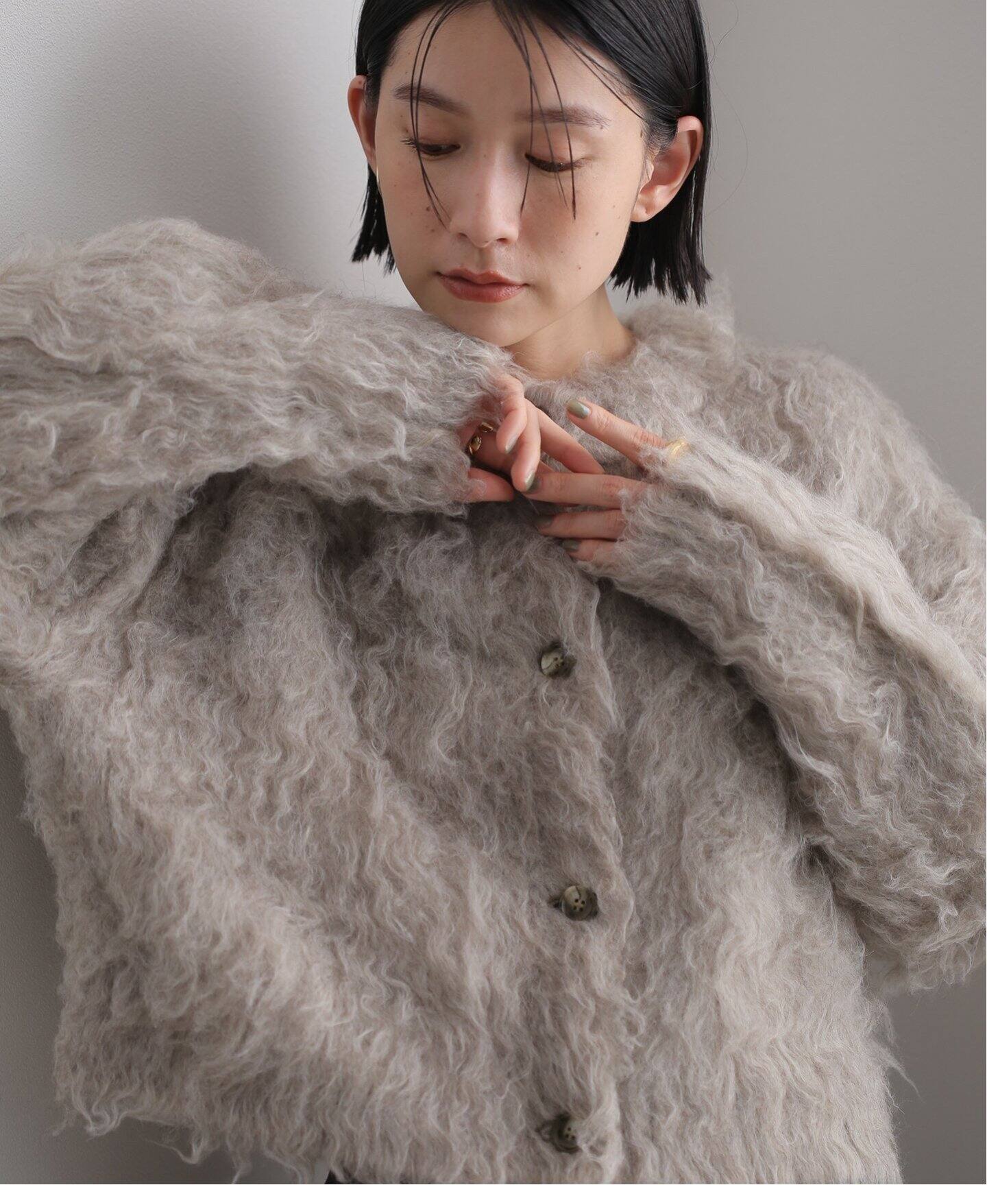 CLANE SHAGGY SHORT KNIT CARDIGAN 17106-2102（カーディガン）｜BOICE 
