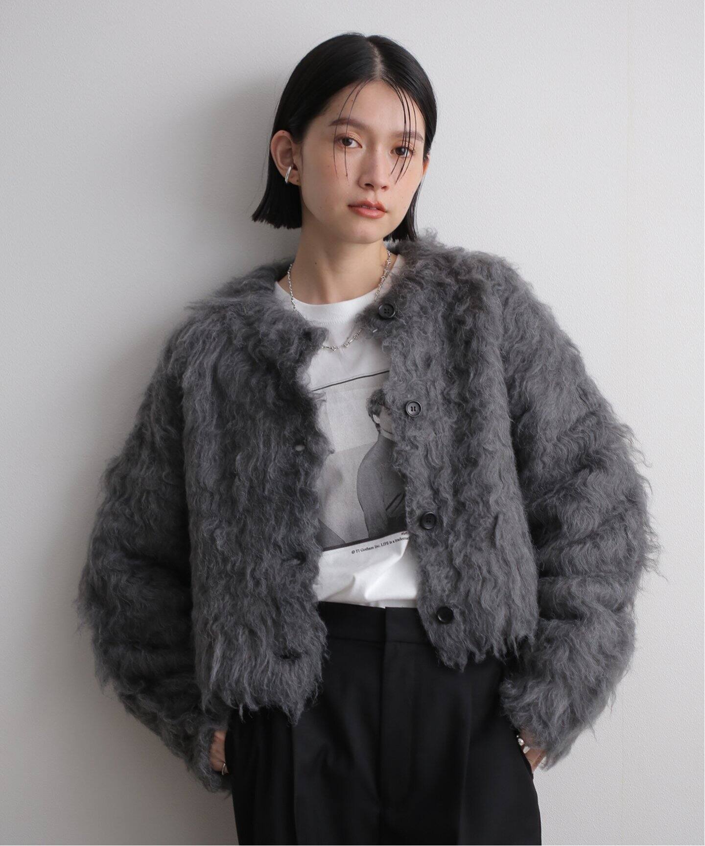 CLANE SHAGGY SHORT KNIT CARDIGAN 17106-2102（カーディガン）｜BOICE  