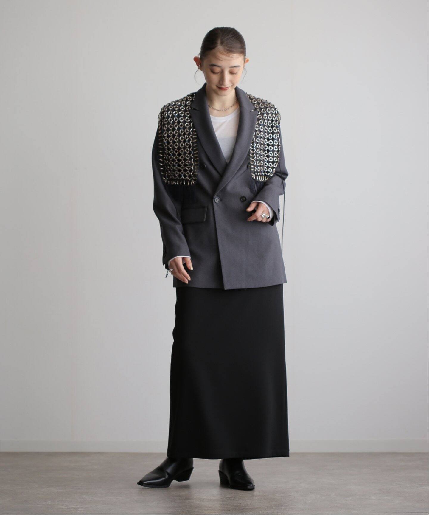 PONTI WoodyBeads And KnitCombinationVest（ジレ）｜BOICE FROM 