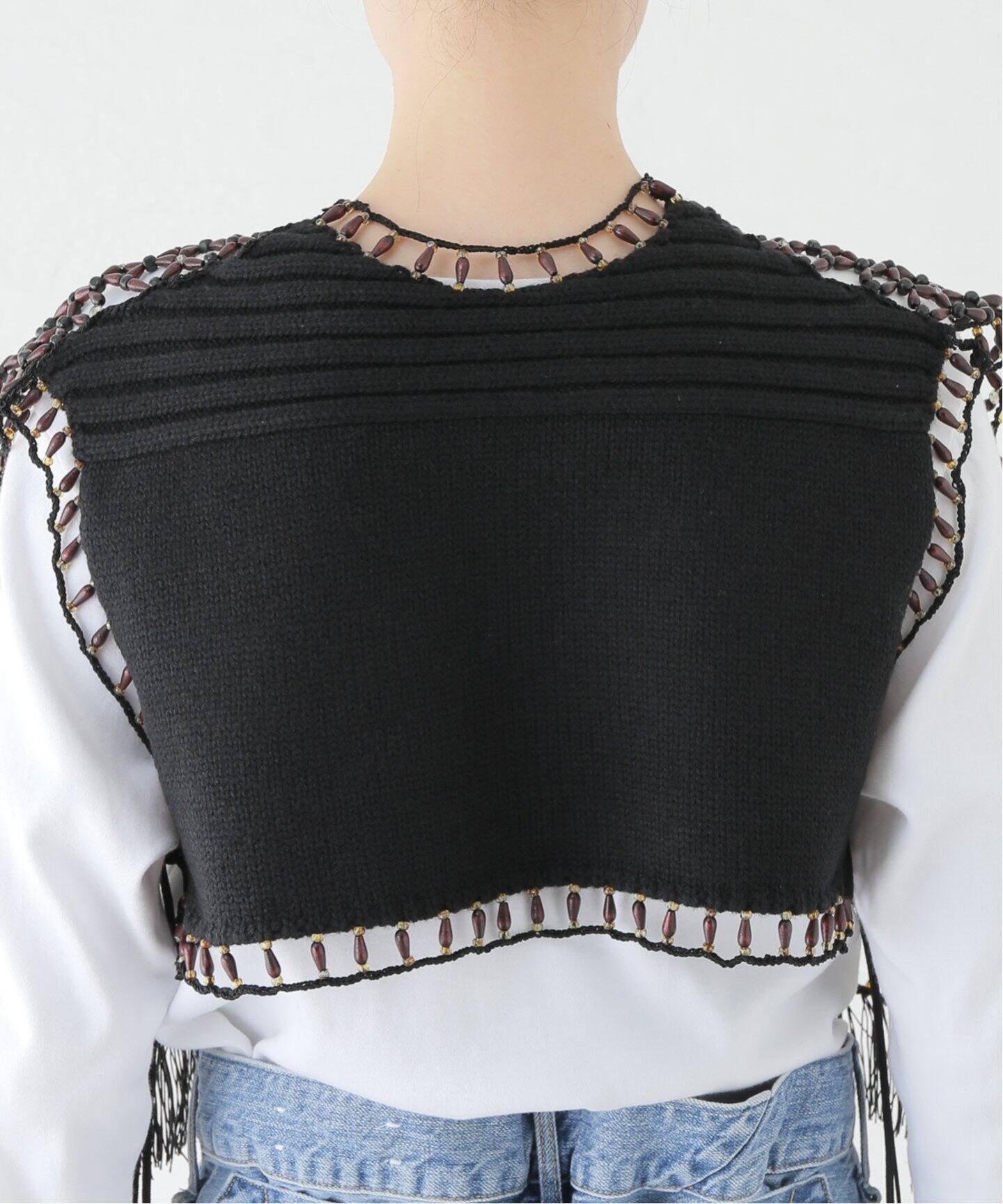 PONTI コットンニットビーズジレ　本日限定 PONTI コットンニットビーズジレ 本日限定 PONTI コットンニットビーズ