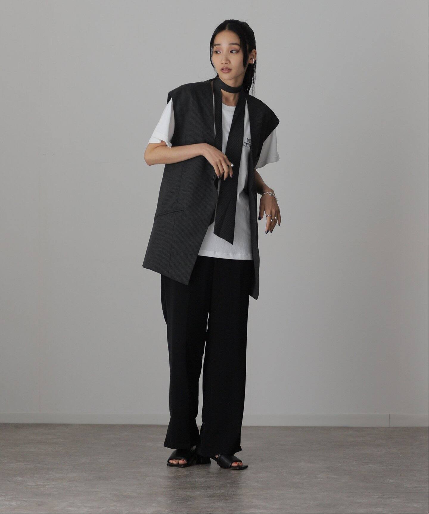 KNUTHMARF 2way collarless gilet KM24SUG01（スーツベスト