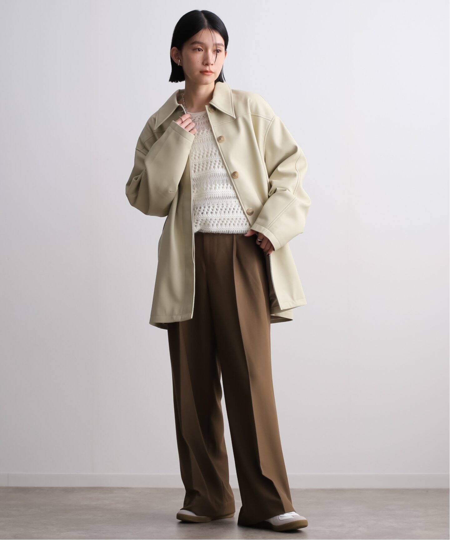 anuke Ecoleather Over Jacket 62420103（レザージャケット）｜BOICE 