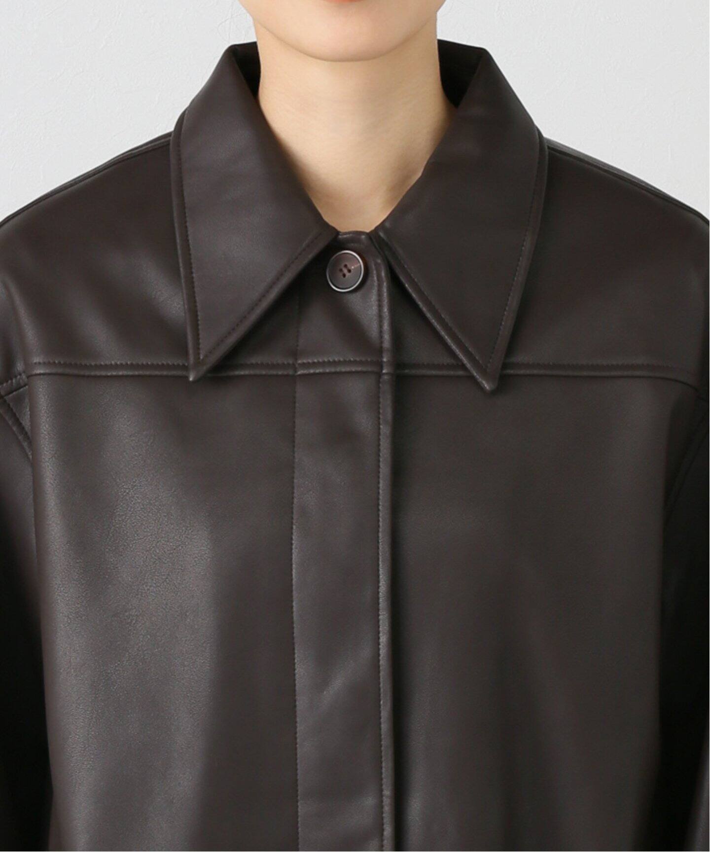 anuke Ecoleather Over Jacket 62420103（レザージャケット）｜BOICE 
