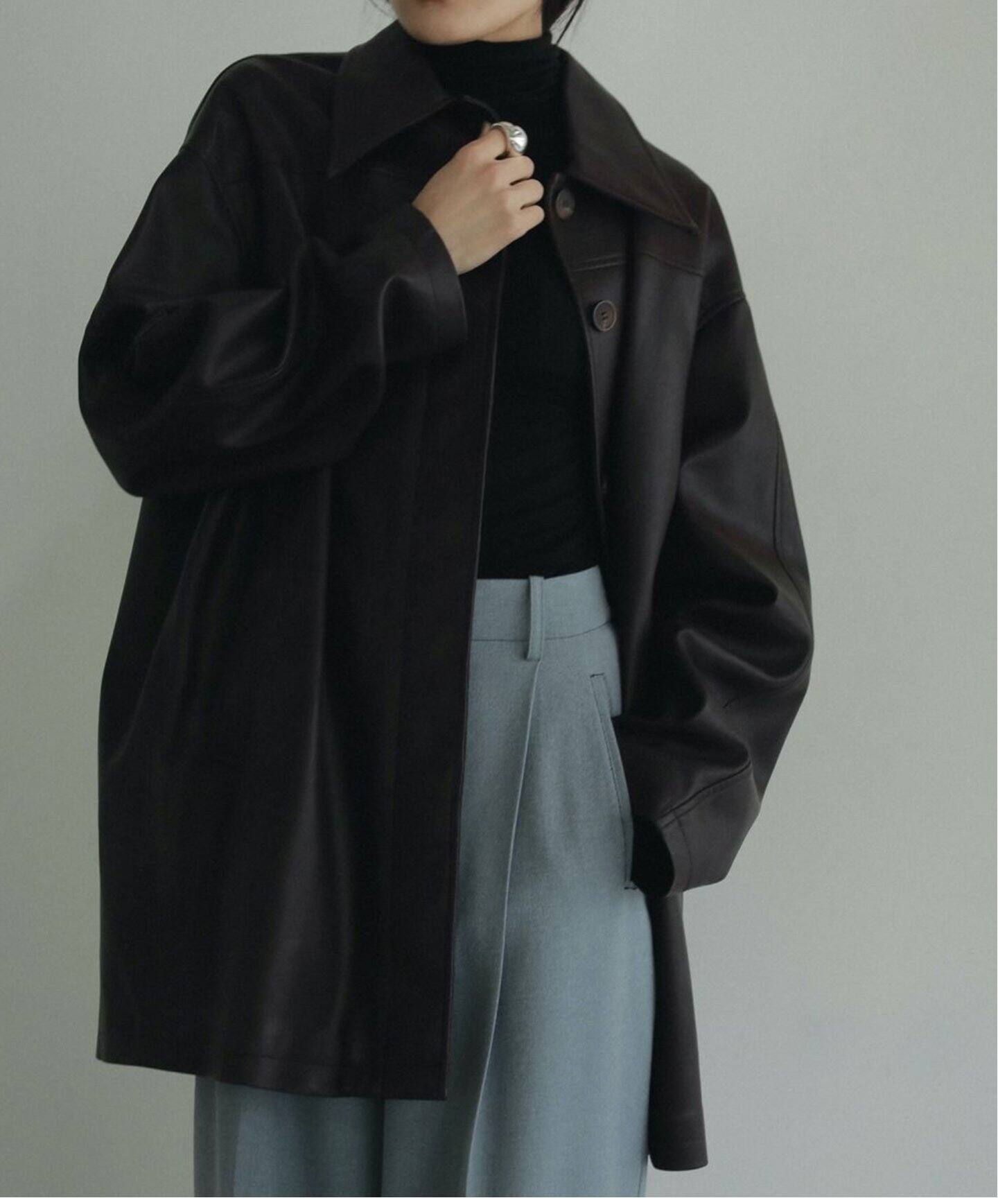 anuke Ecoleather Over Jacket 62420103（レザージャケット）｜BOICE 