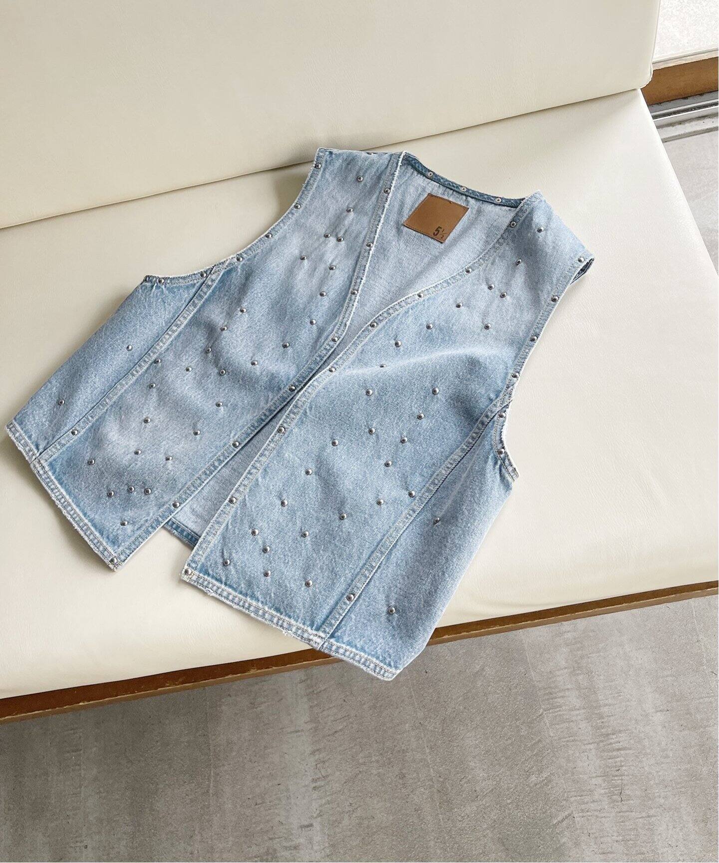 51/2 STUDS DENIM VEST（ジレ）｜Spick and Span（スピック＆スパン 