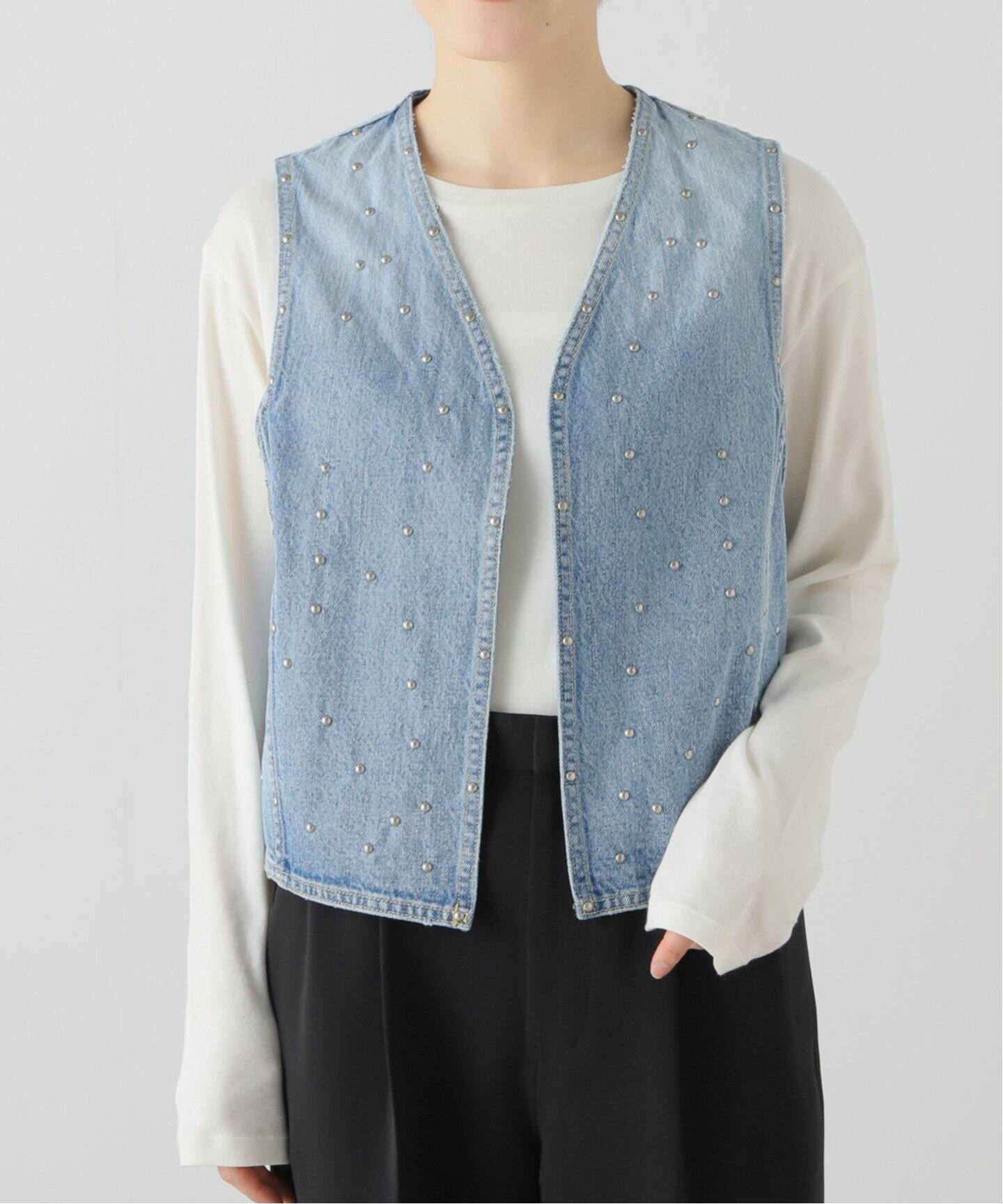 51/2 STUDS DENIM VEST（ジレ）｜Spick and Span（スピック＆スパン 