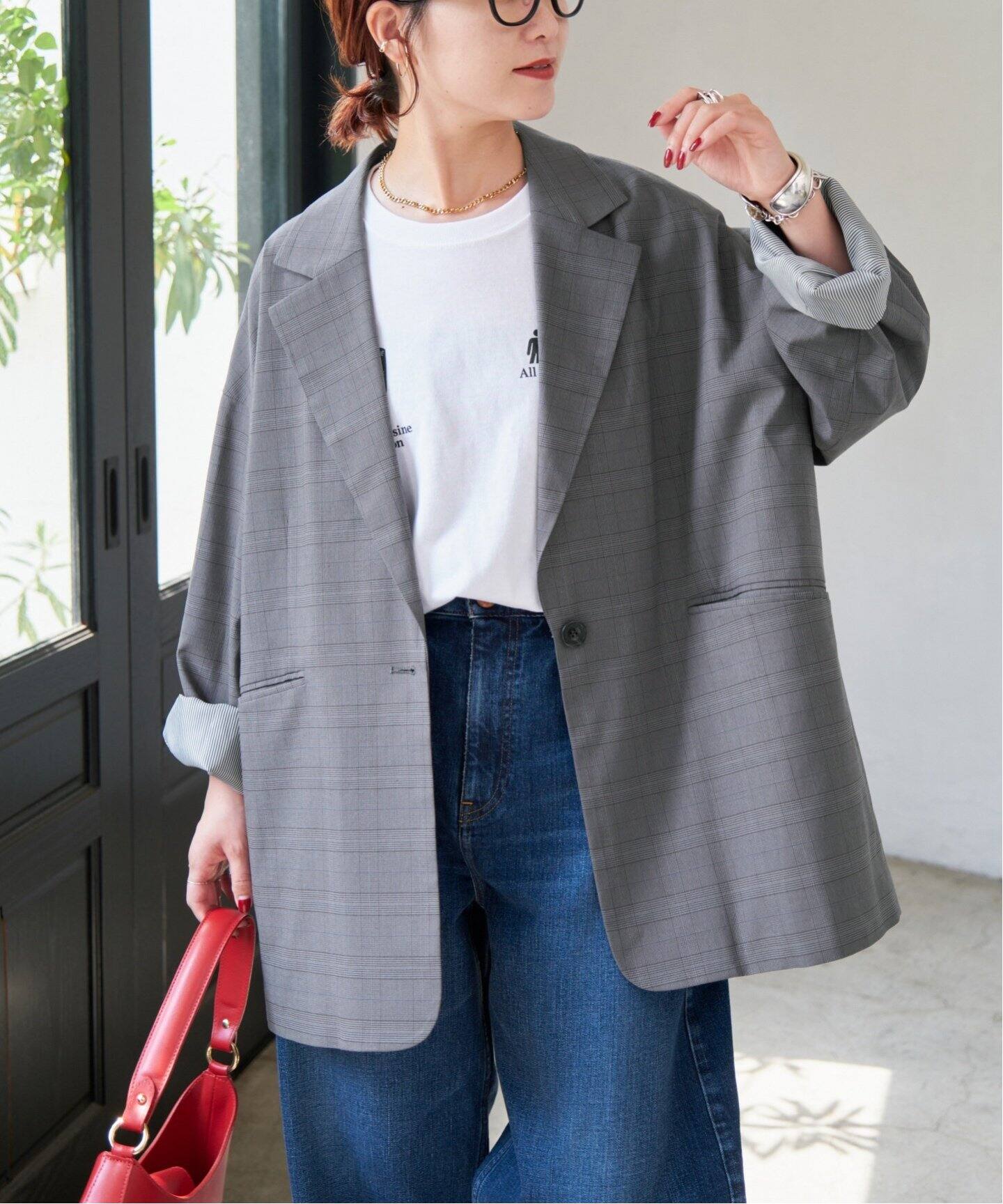 チェックルーズジャケット（テーラードジャケット）｜Spick and Span  