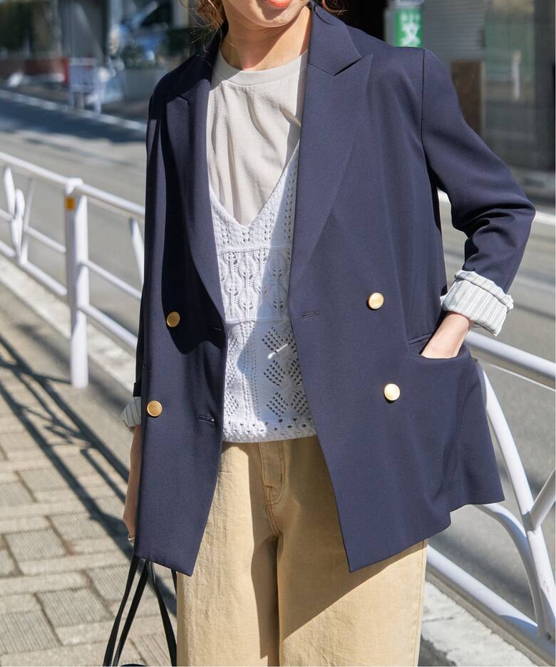 ドライツイルダブルブレストジャケット（テーラードジャケット  