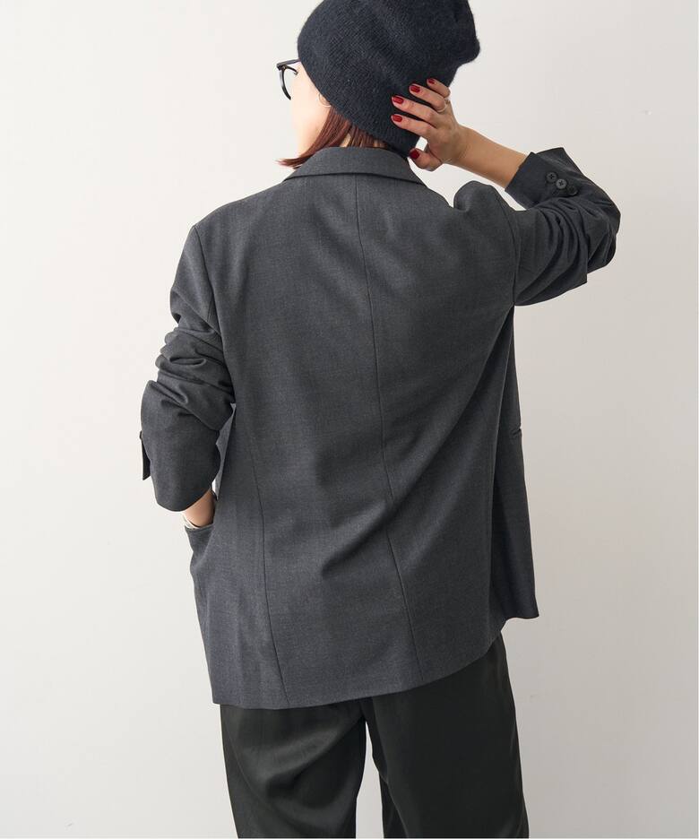 ウールブレンドダブルブレストジャケット（テーラードジャケット  