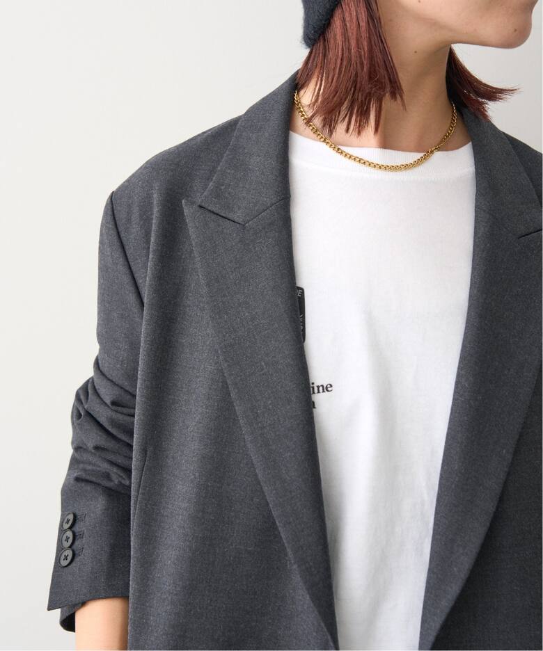 ウールブレンドダブルブレストジャケット（テーラードジャケット  